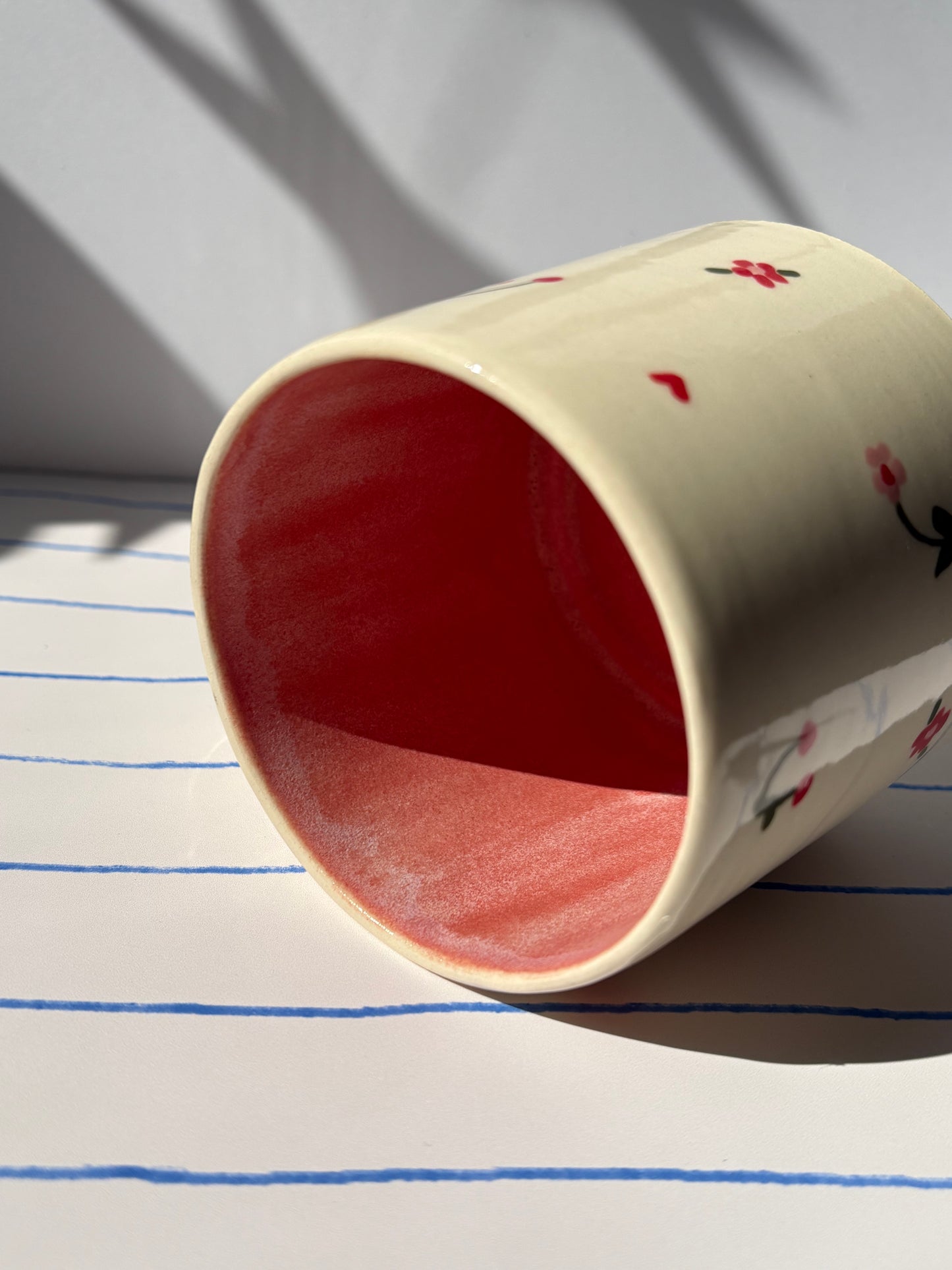 Dainty Cherry & Flowers Mug