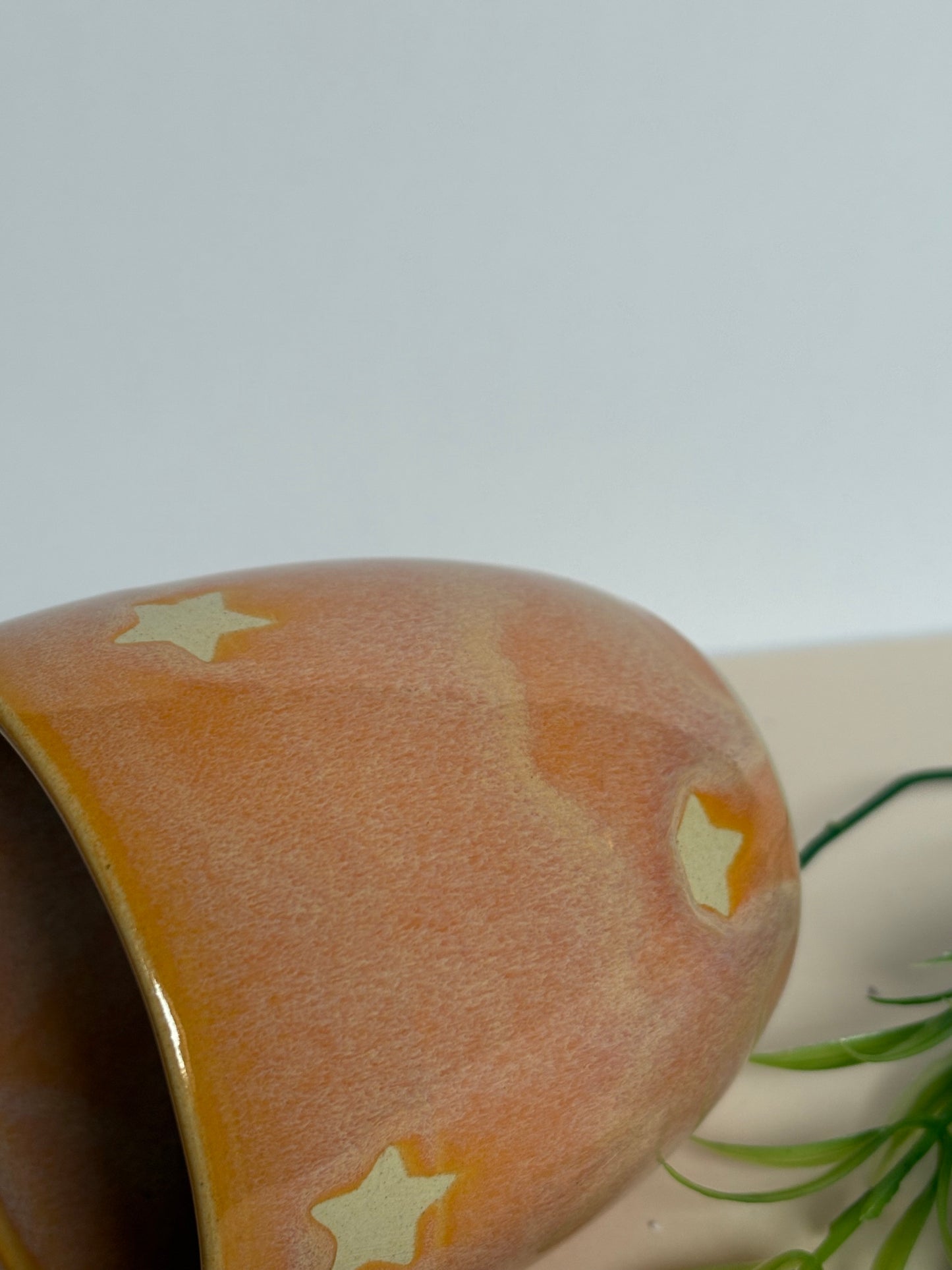 Fuzzy Peach Star Tumbler Cup