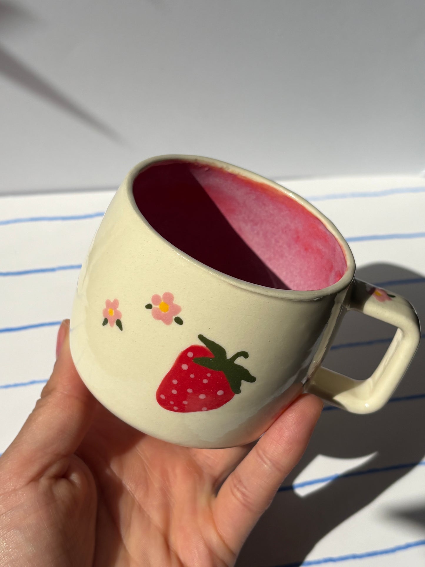 Strawberry & Flower Espresso Cup