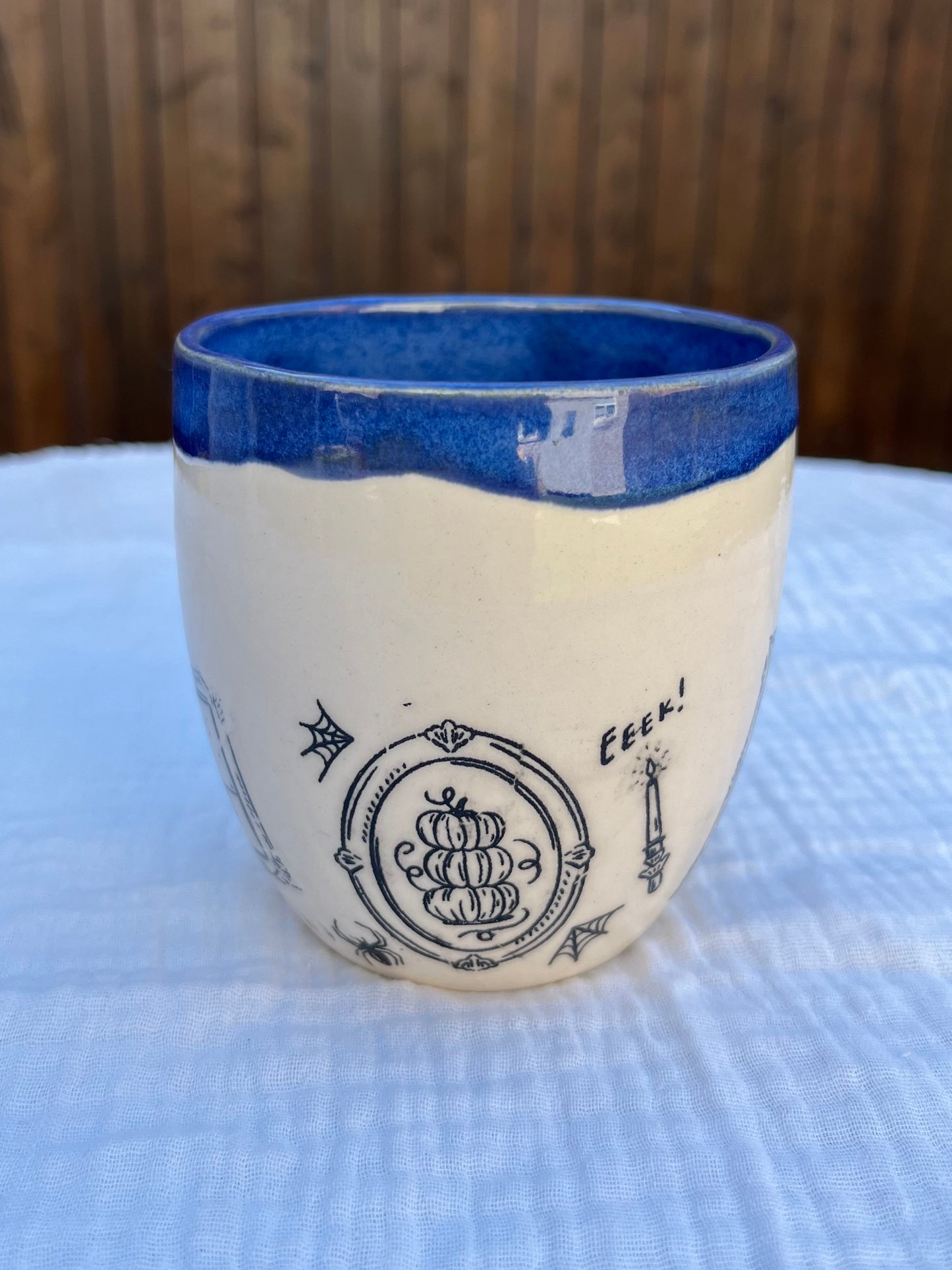 Blue Ghostly Tumbler