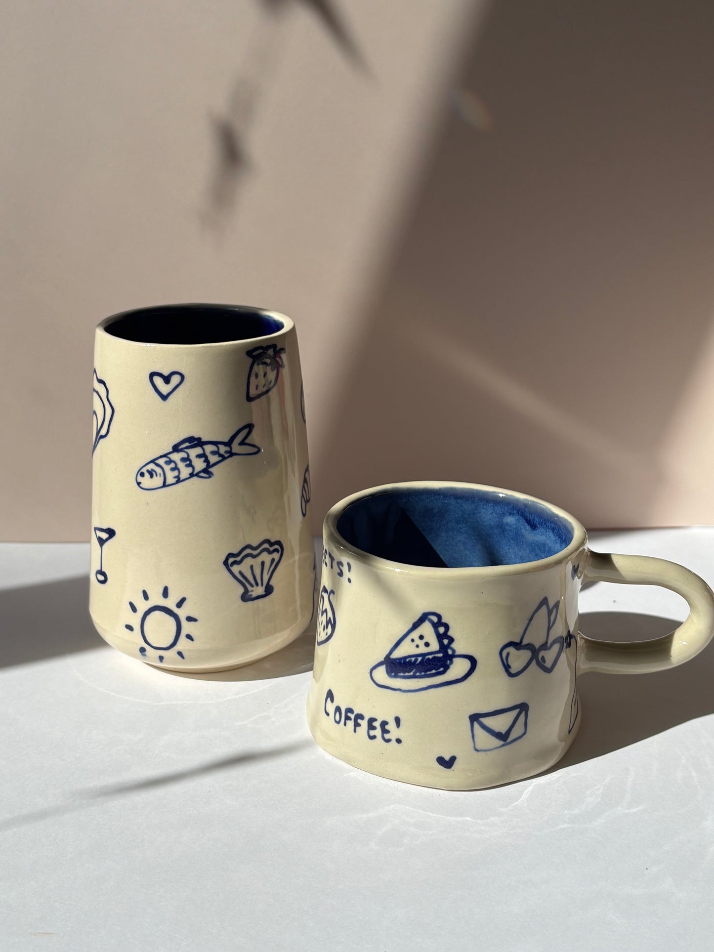 Blue Doodles Mug