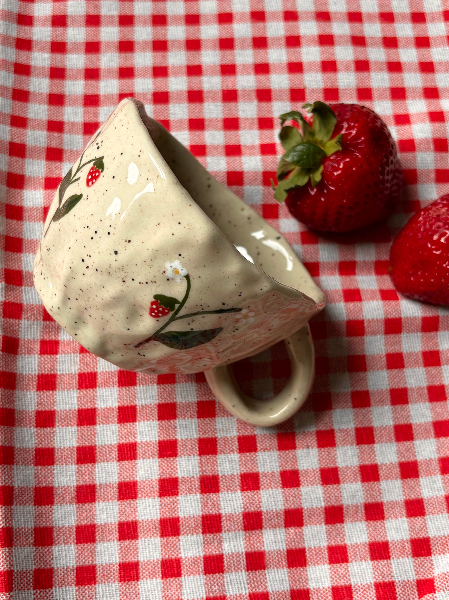 Strawberry Bloom Mug (Pinch Pot)