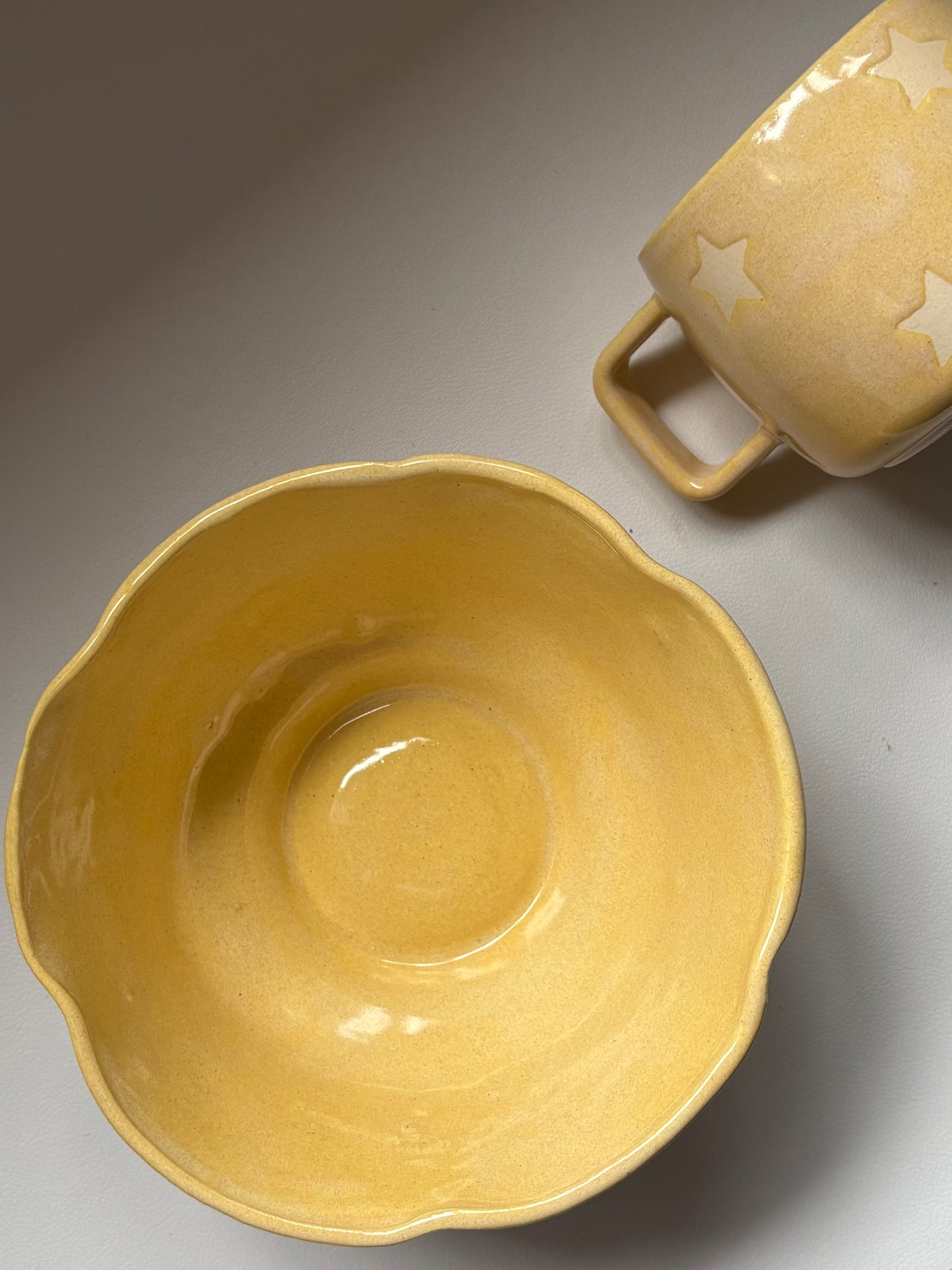 Butter Yellow Stars Espresso Cup