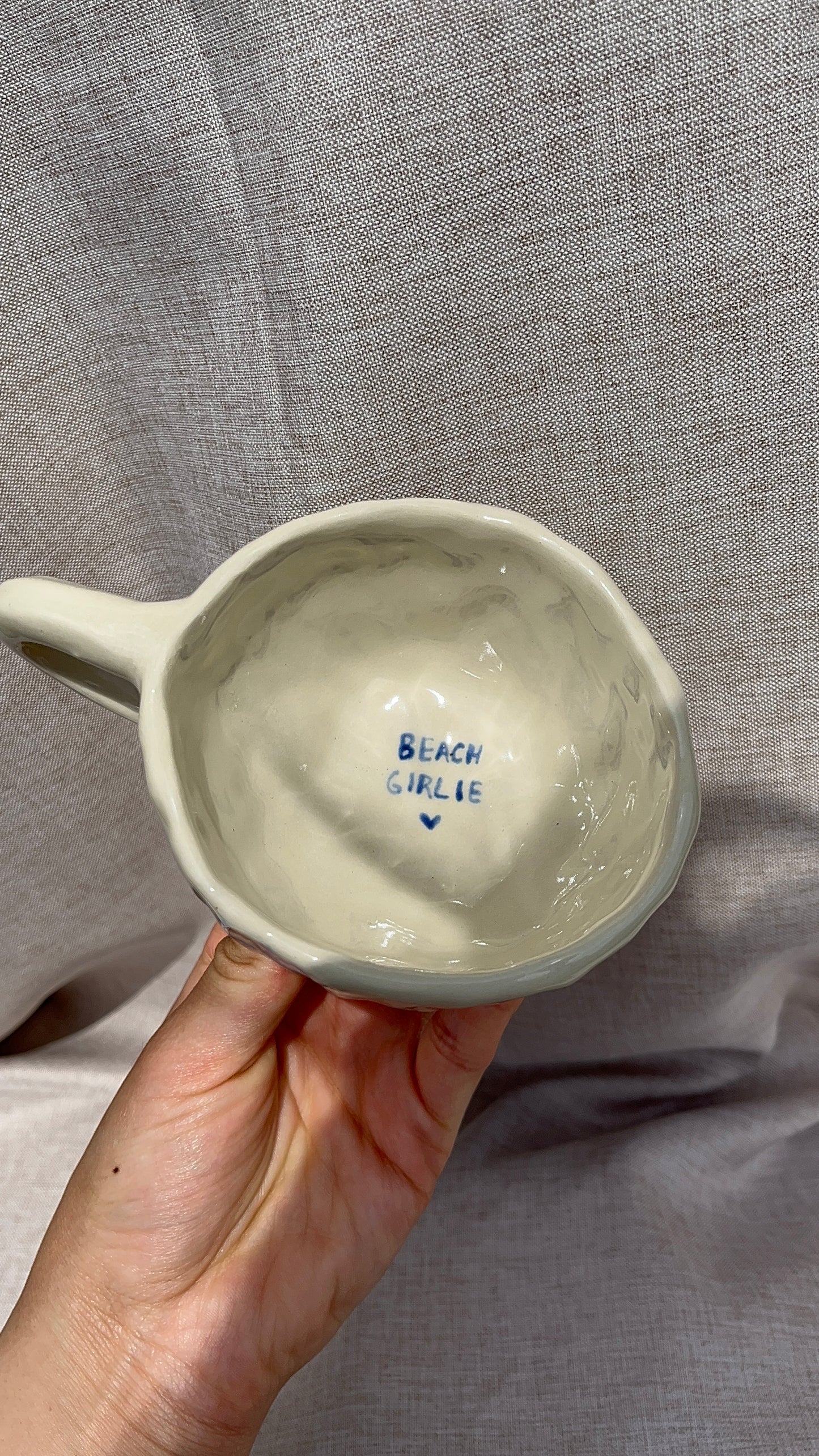 Beach girlie handmade mug