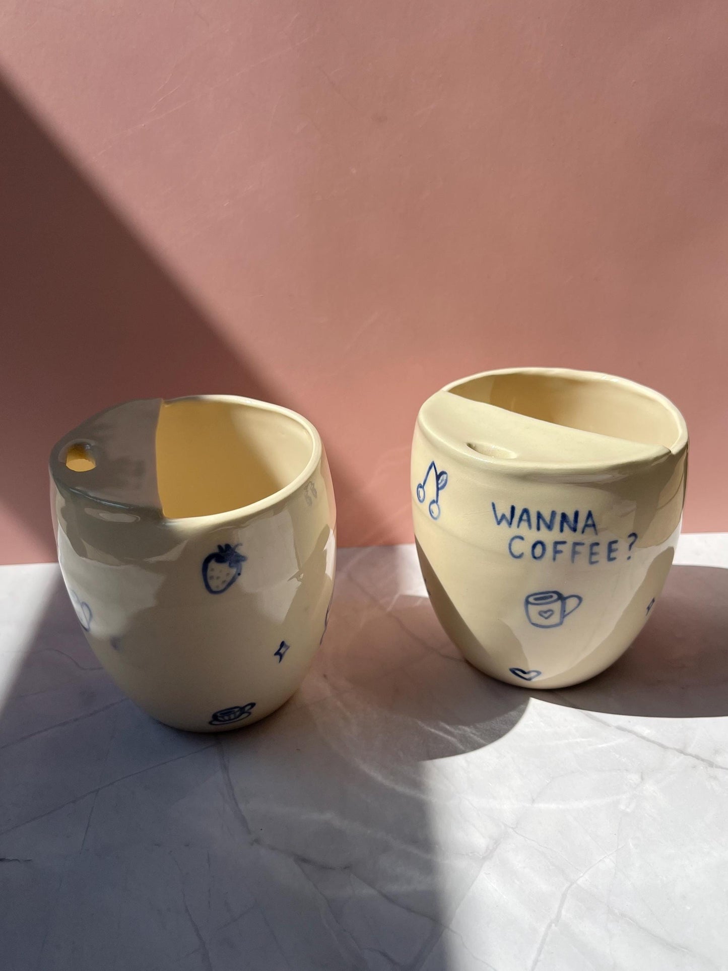 Wanna Coffee Handmade Ceramic To-Go Cup