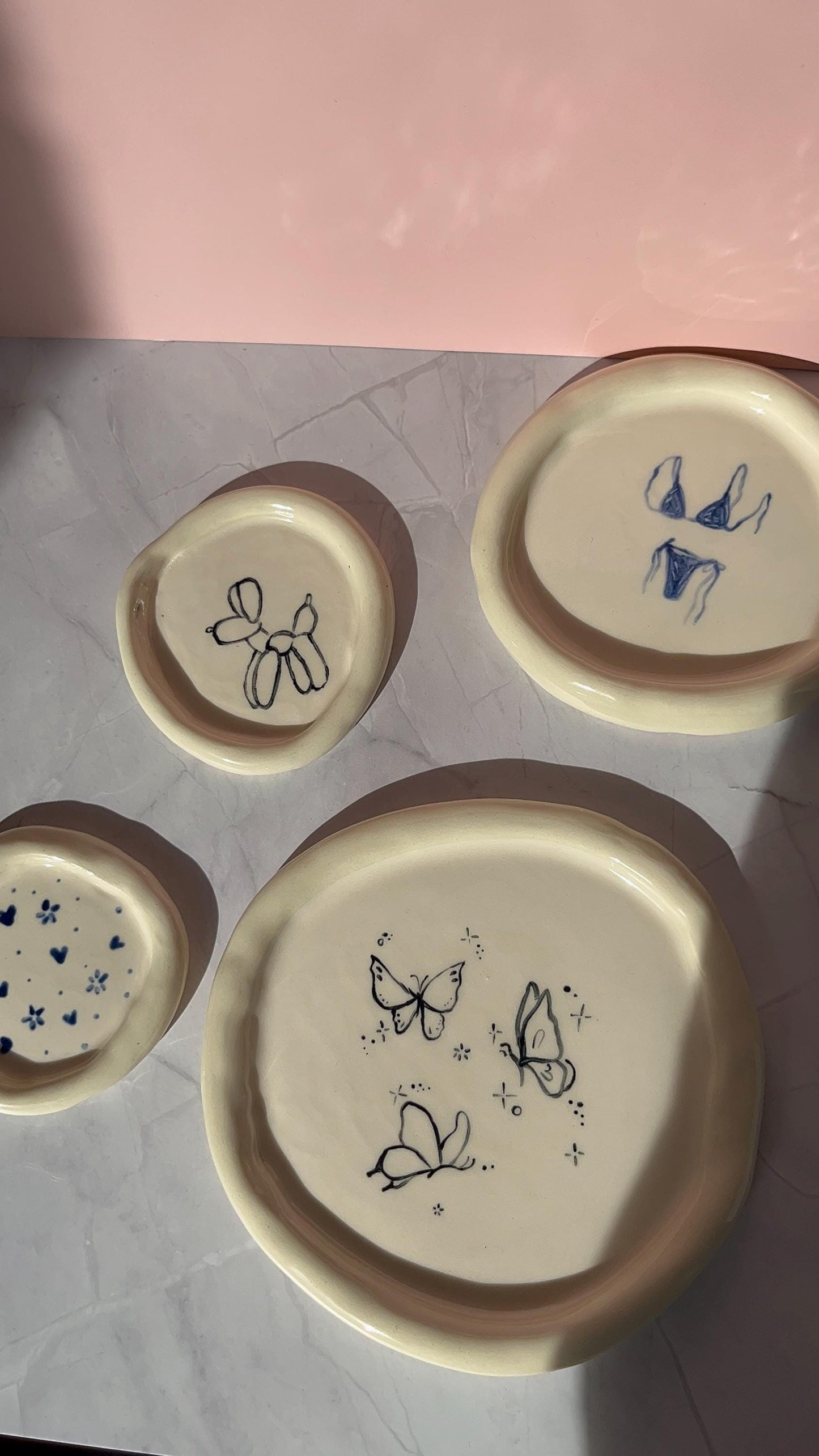 Butterfly Handmade Ceramic Trinket Dish