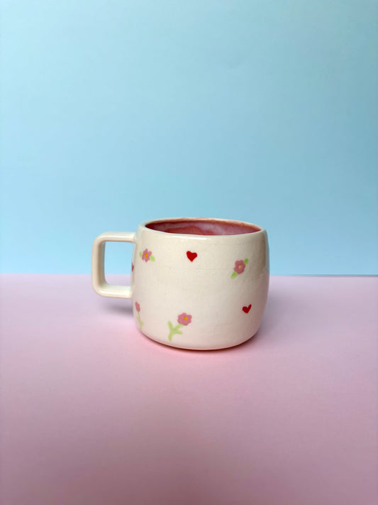 Dainty floral espresso cup