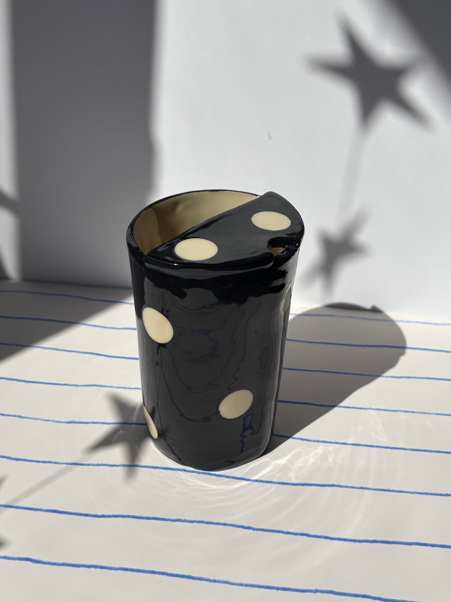 Black Polka Dot To-Go Cup