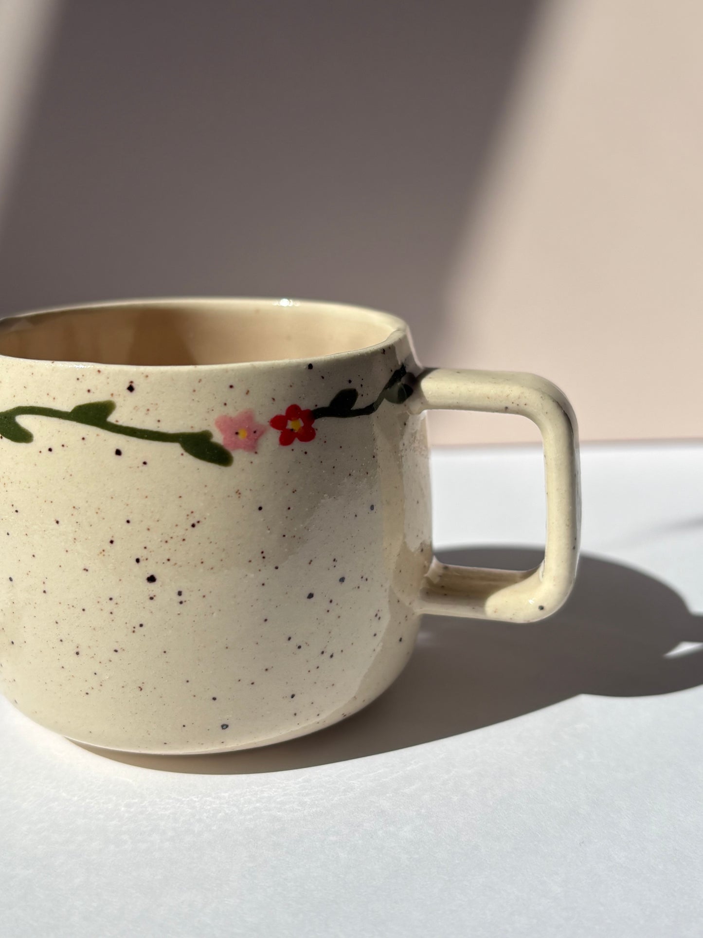 Floral Vine Espresso Cup Pink
