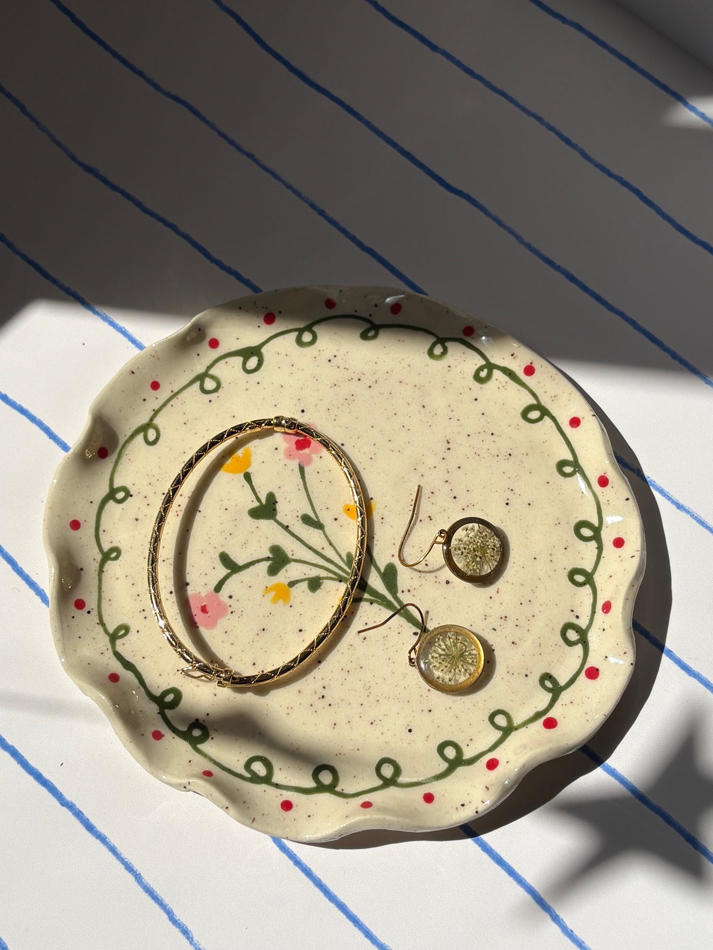 Flower Bouquet Jewelry Dish