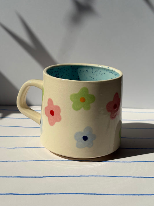 Colourful Pastel Flowers Mug