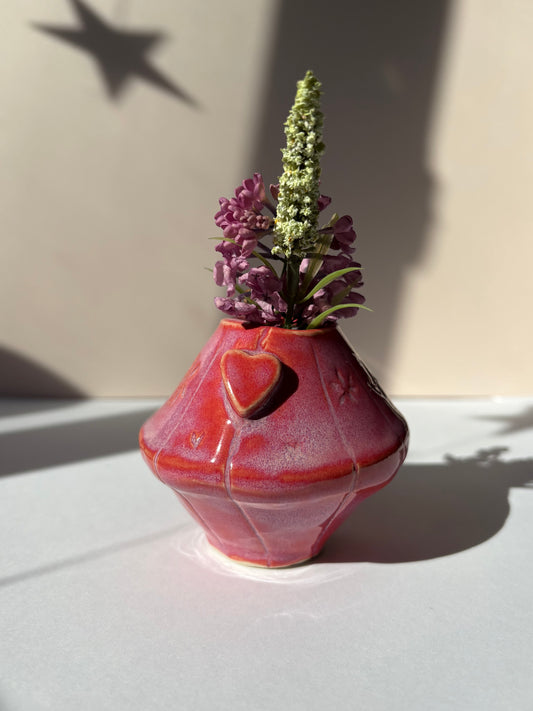 Pink Saucer Bud Vase