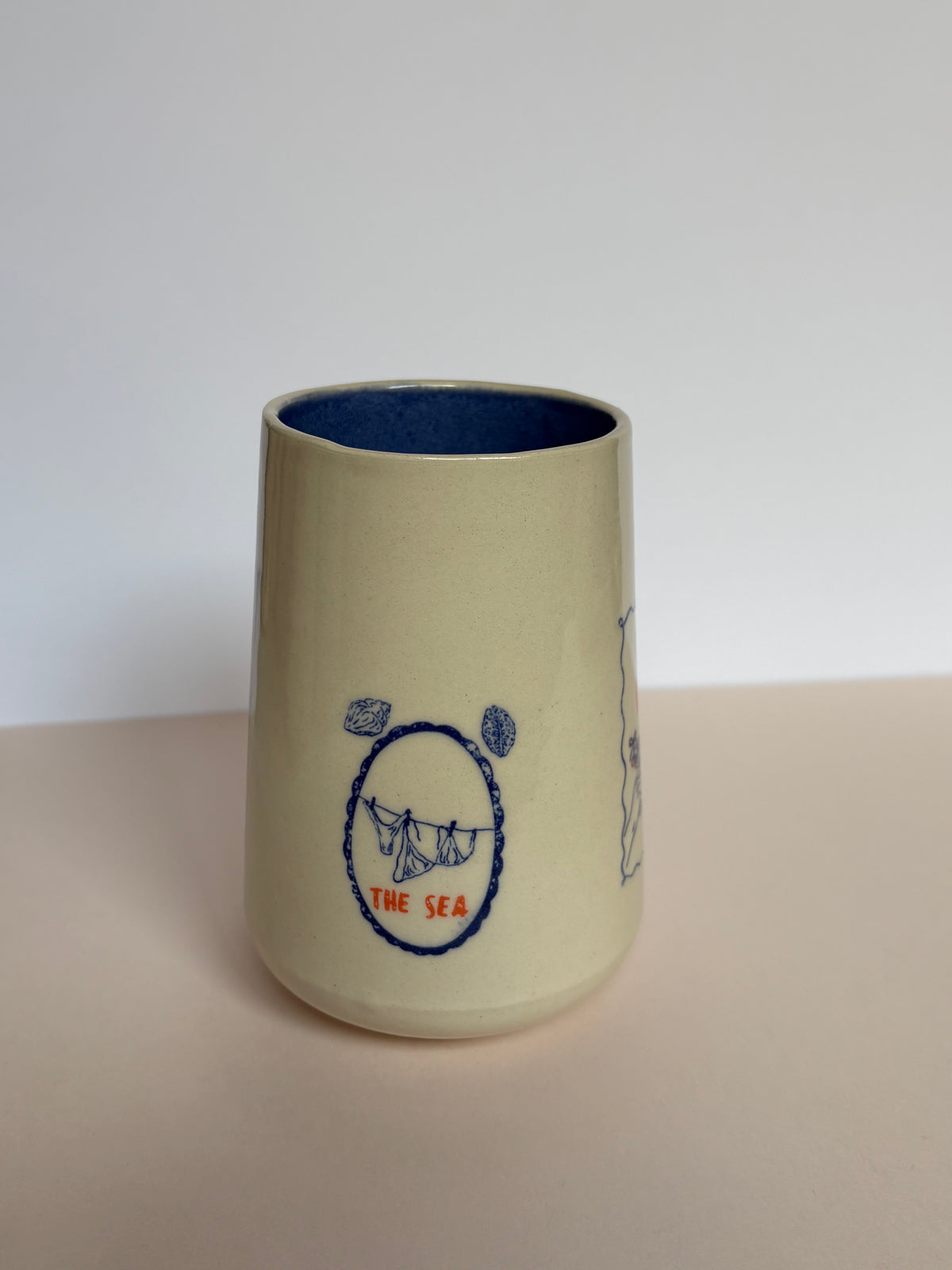Mediterranean Summer Tumbler Cup Blue