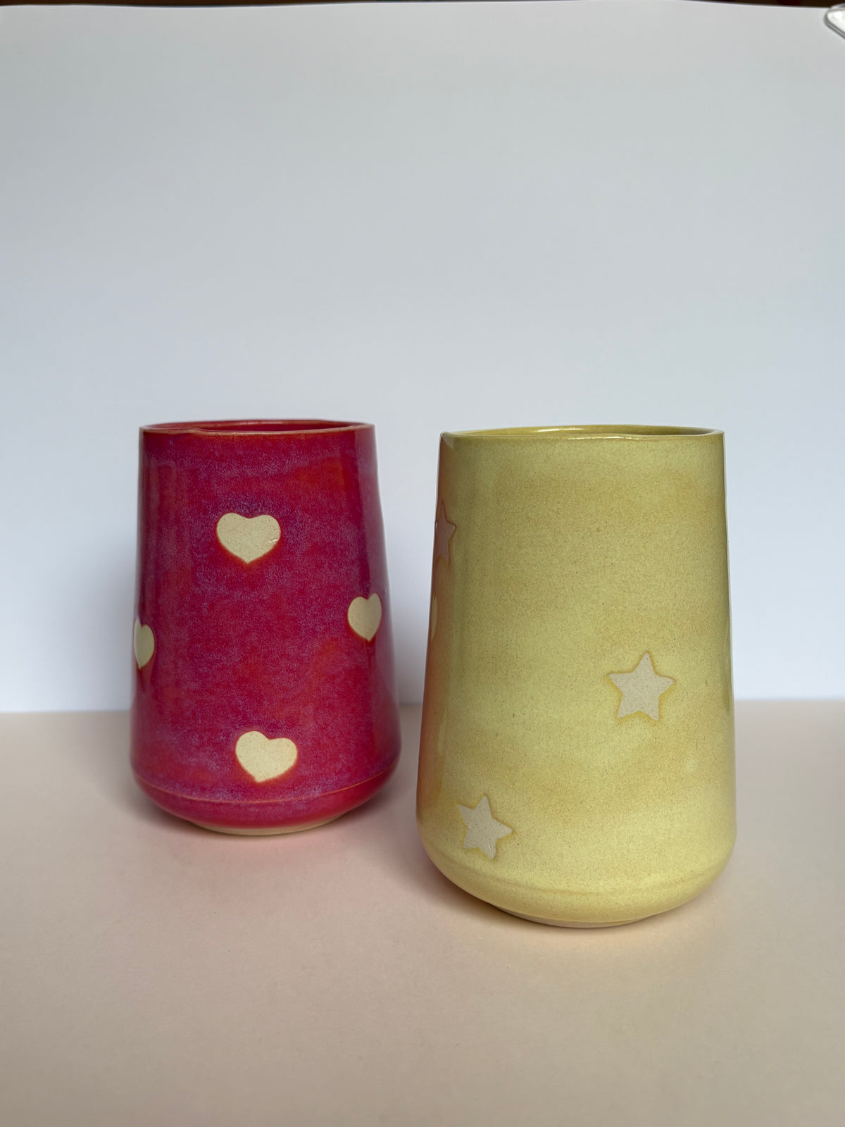 Butter Yellow Stars Tumbler Cup