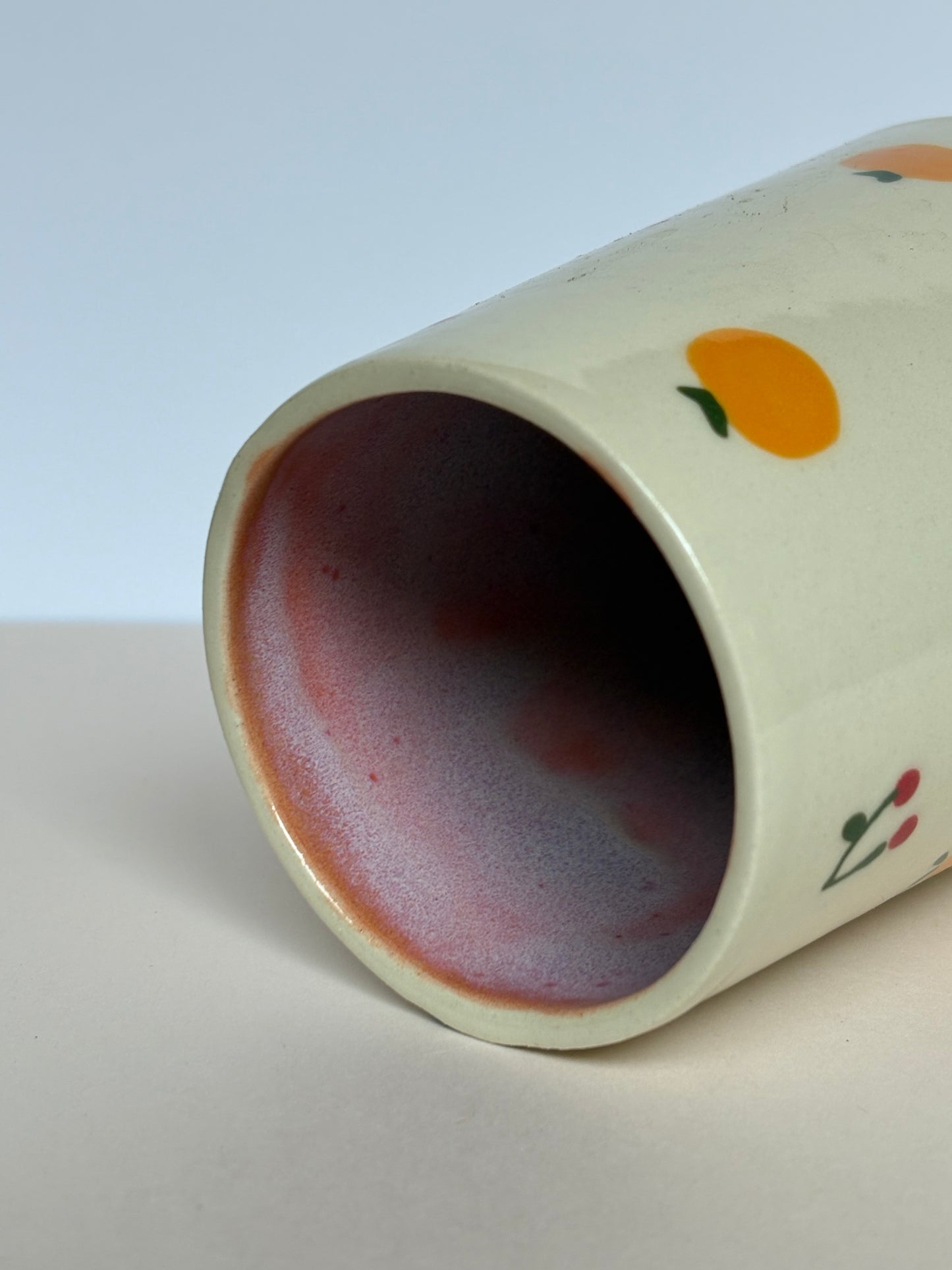 Dainty Cherries & Oranges Tumbler Cup