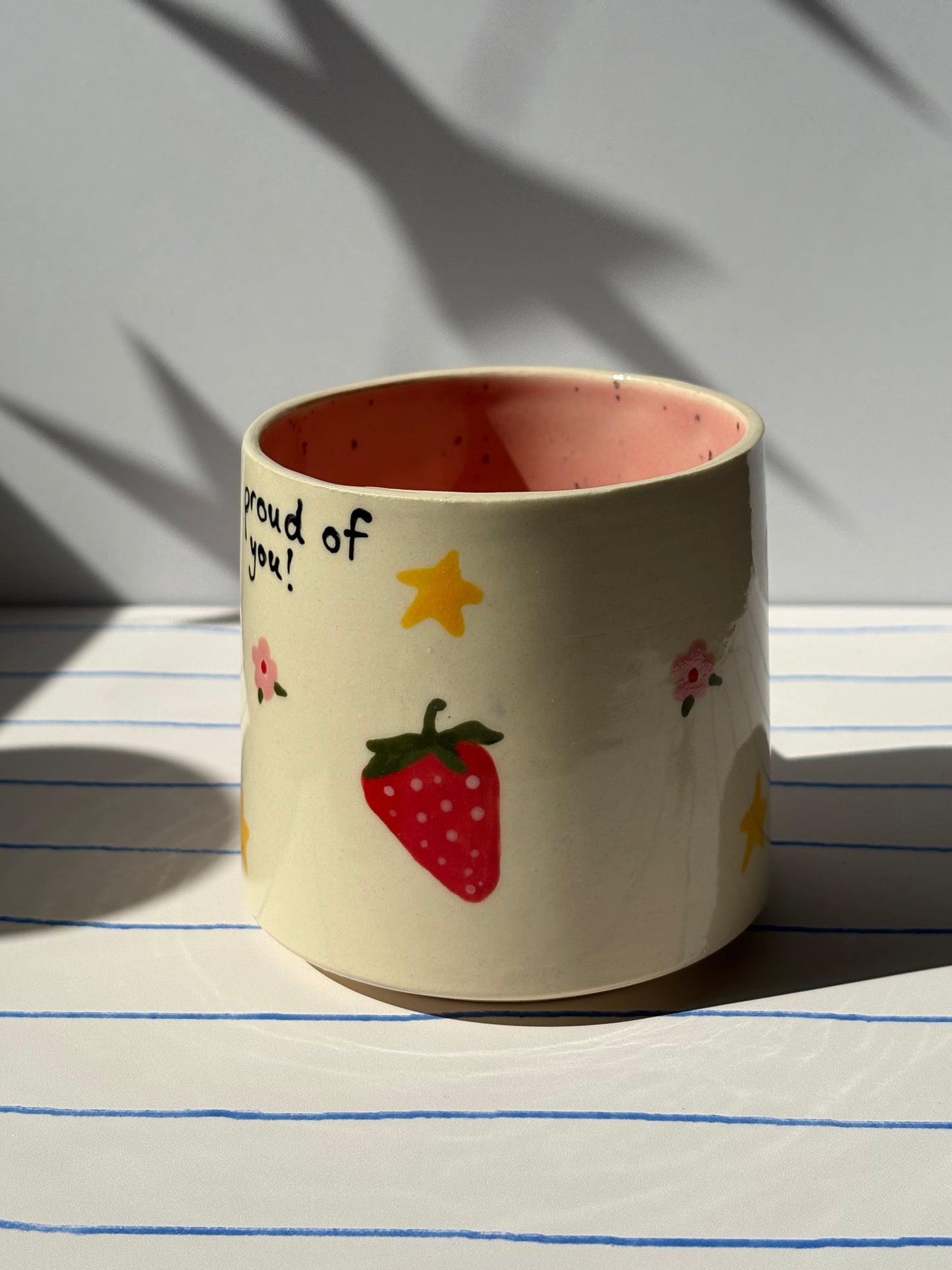 Strawberry “I’m Proud of You” Mug