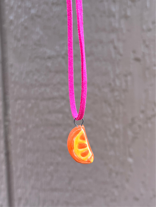 Handmade orange necklace