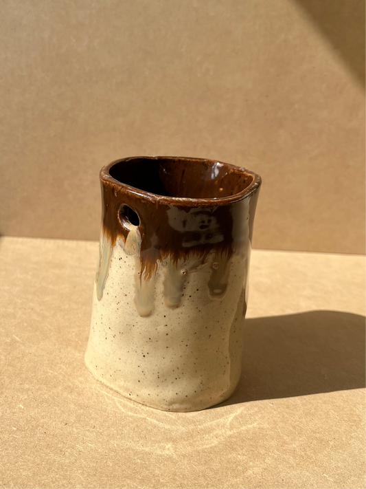 Ceramic Rustic Handmade Straw Cup