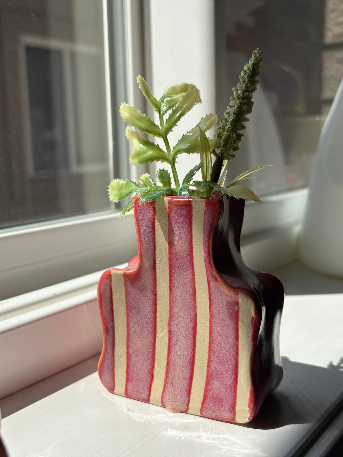 Barbie Pink Stripes Bud Vase
