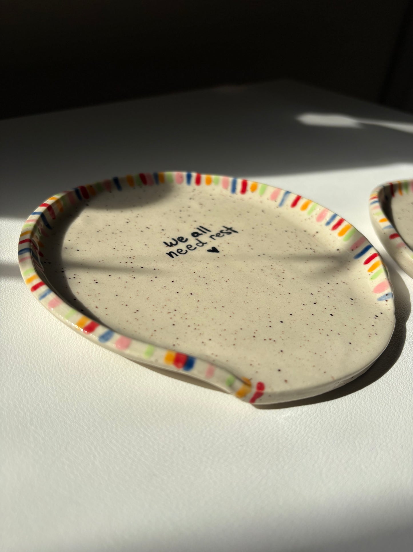 “We All Need Rest” Stripes Spoon Rest