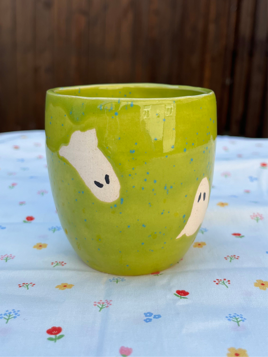 Green Speckle Ghost Tumbler
