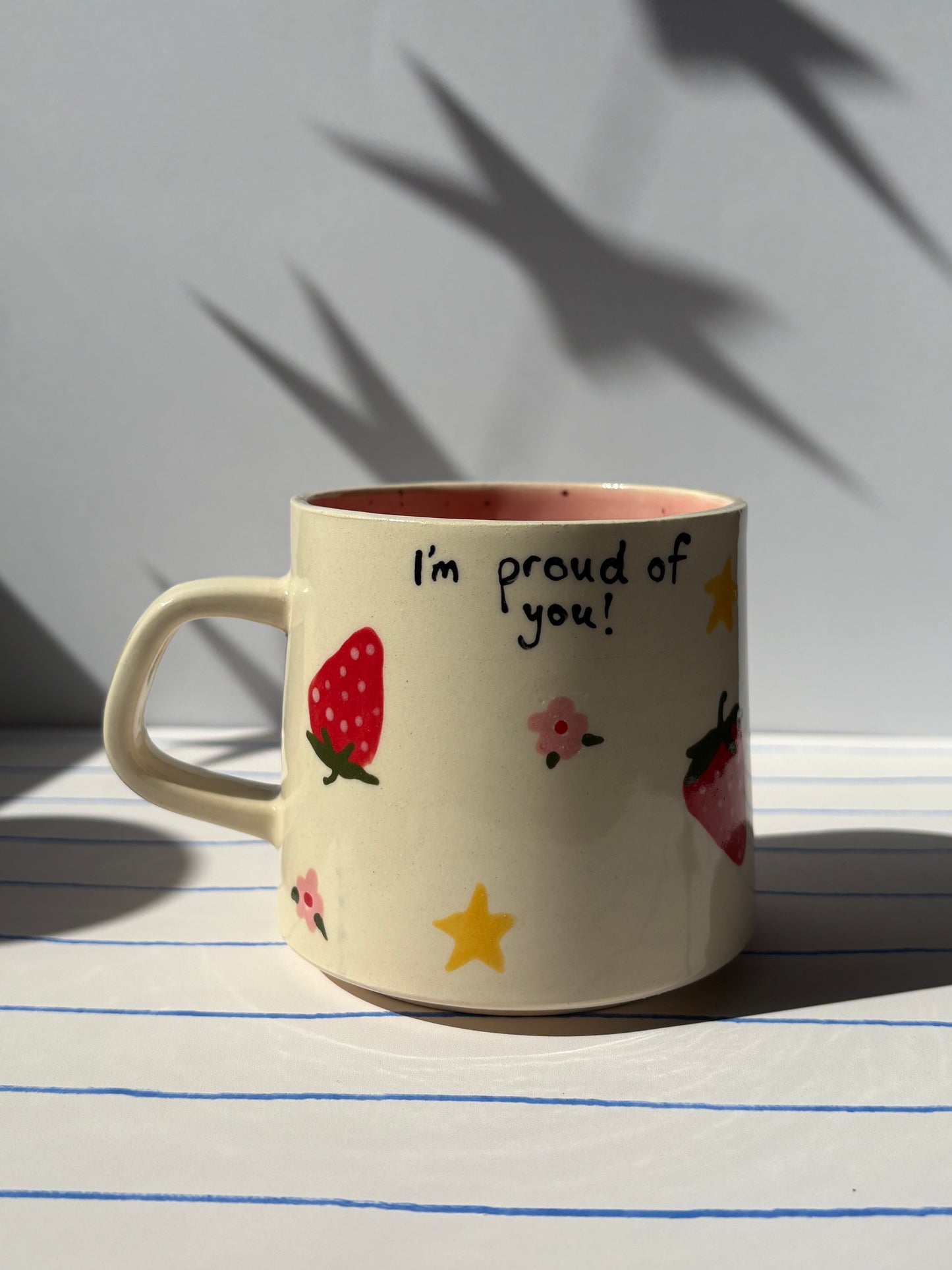 Strawberry “I’m Proud of You” Mug