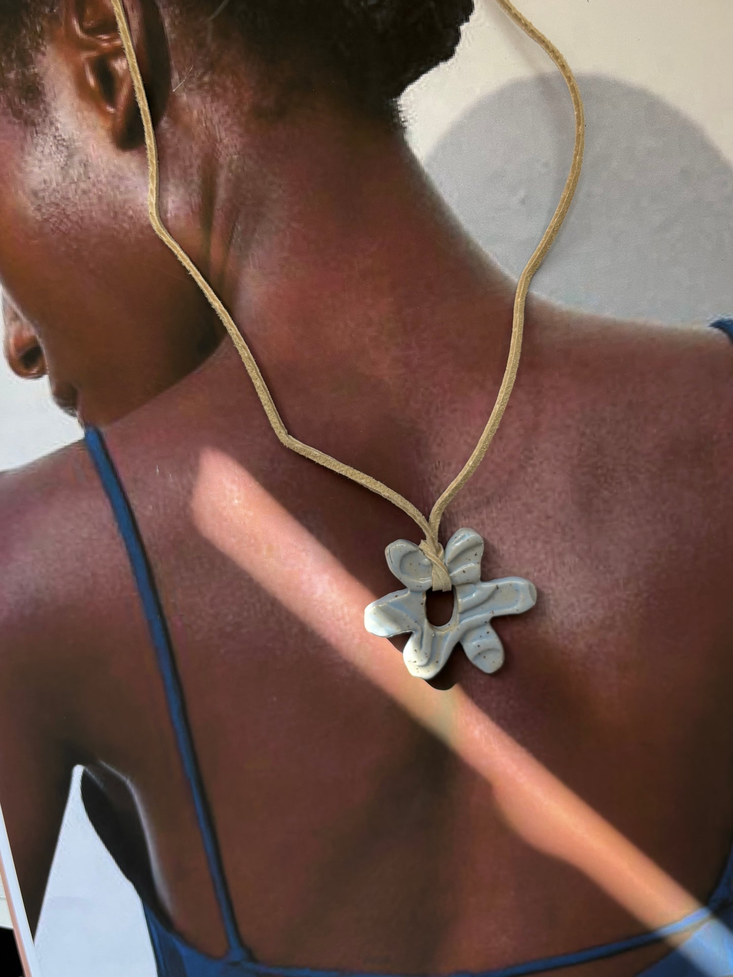 Baby Blue Flower Necklace