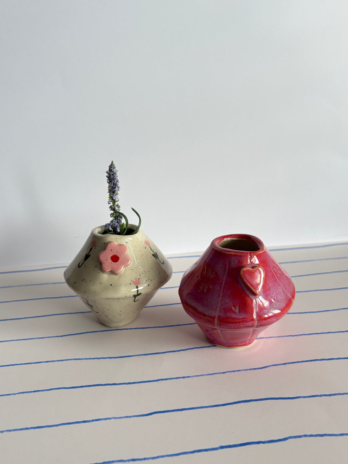 Pink Saucer Bud Vase