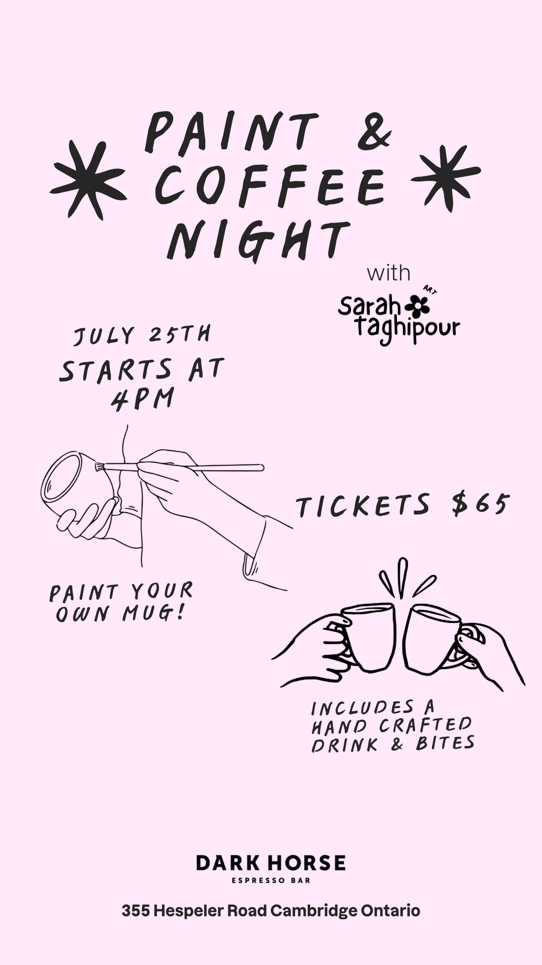 Paint & Coffee Night at Cambridge Dark Horse Espresso Bar