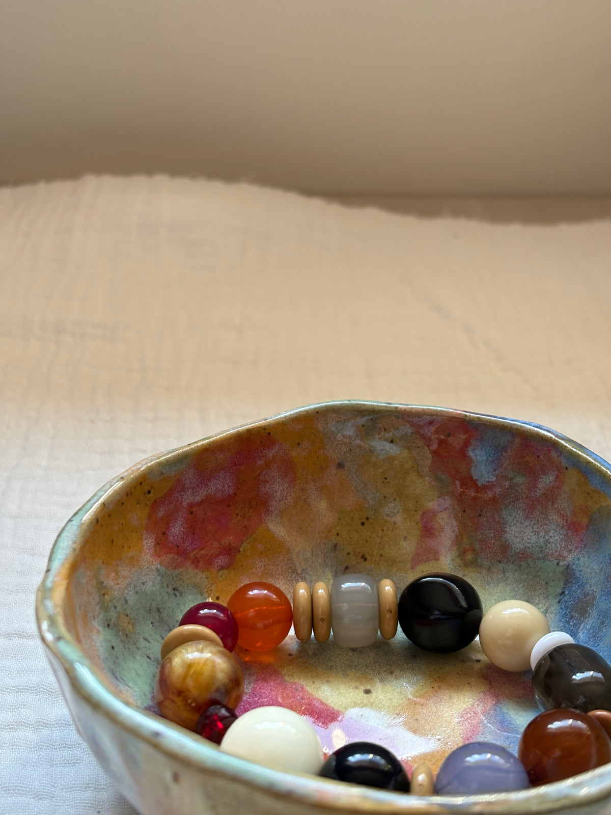 Handmade Rainbow Sherbert Bowl
