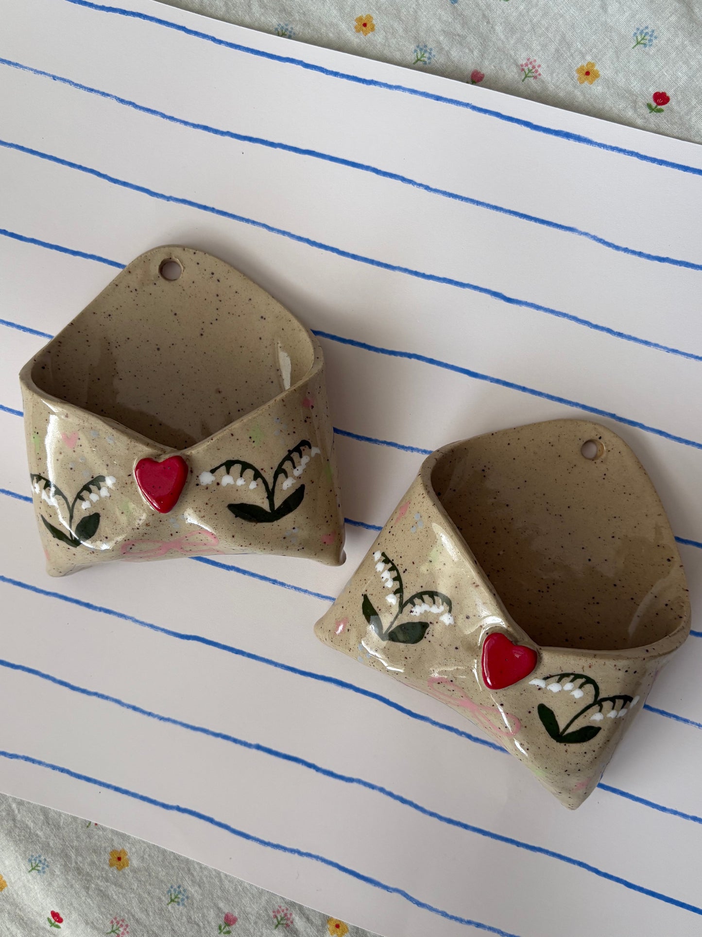 Lily of The Valley Ceramic Wall Envelope