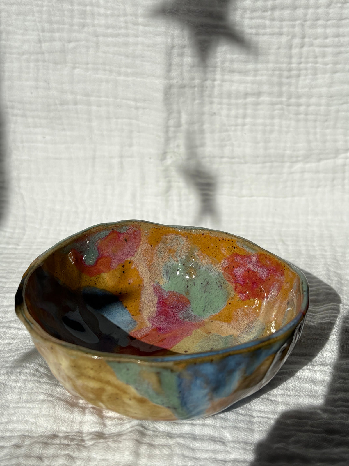 Handmade Rainbow Sherbert Bowl
