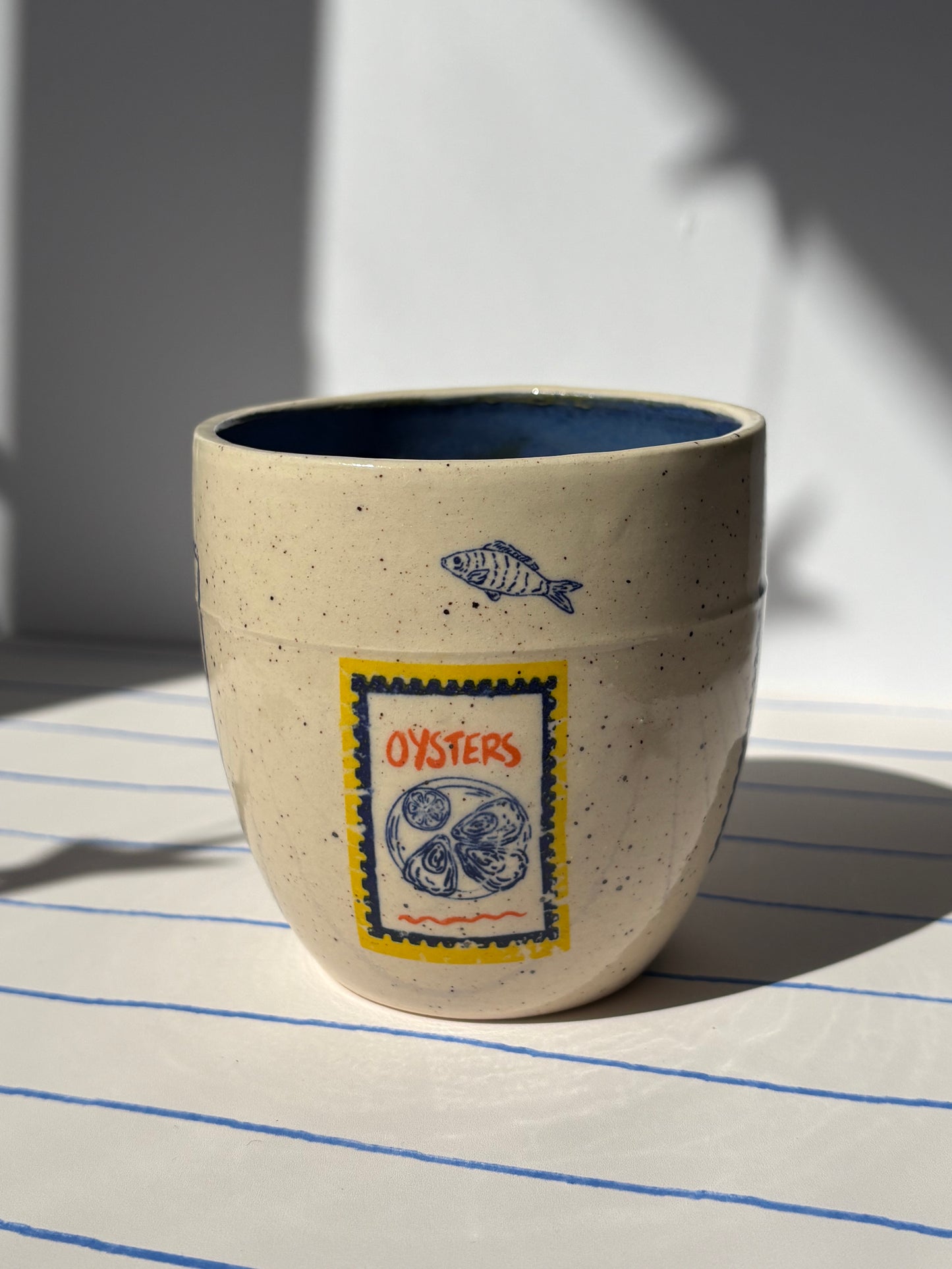 Mediterranean Summer Tumbler Cup Blue (Style 3)