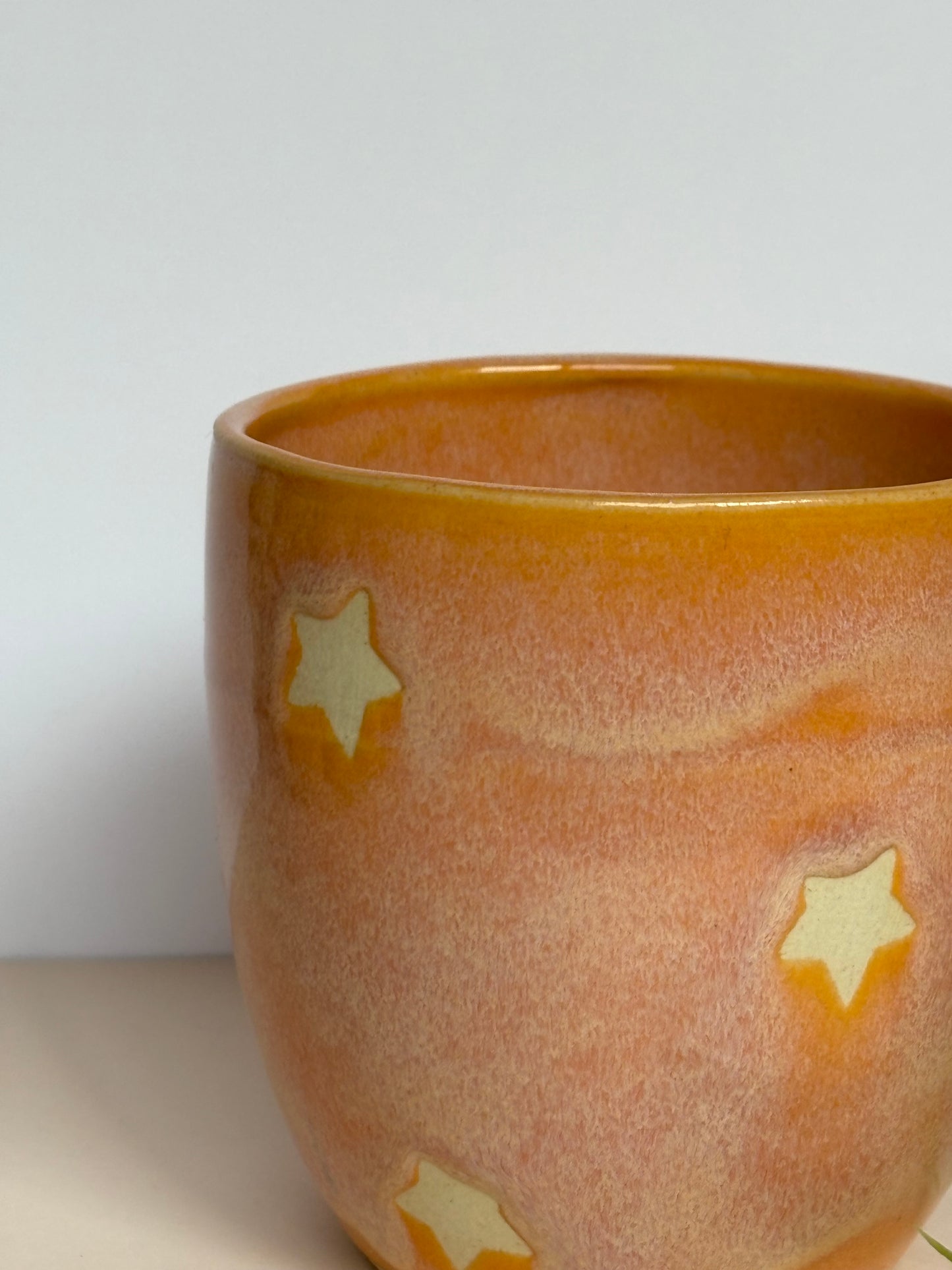Fuzzy Peach Star Tumbler Cup