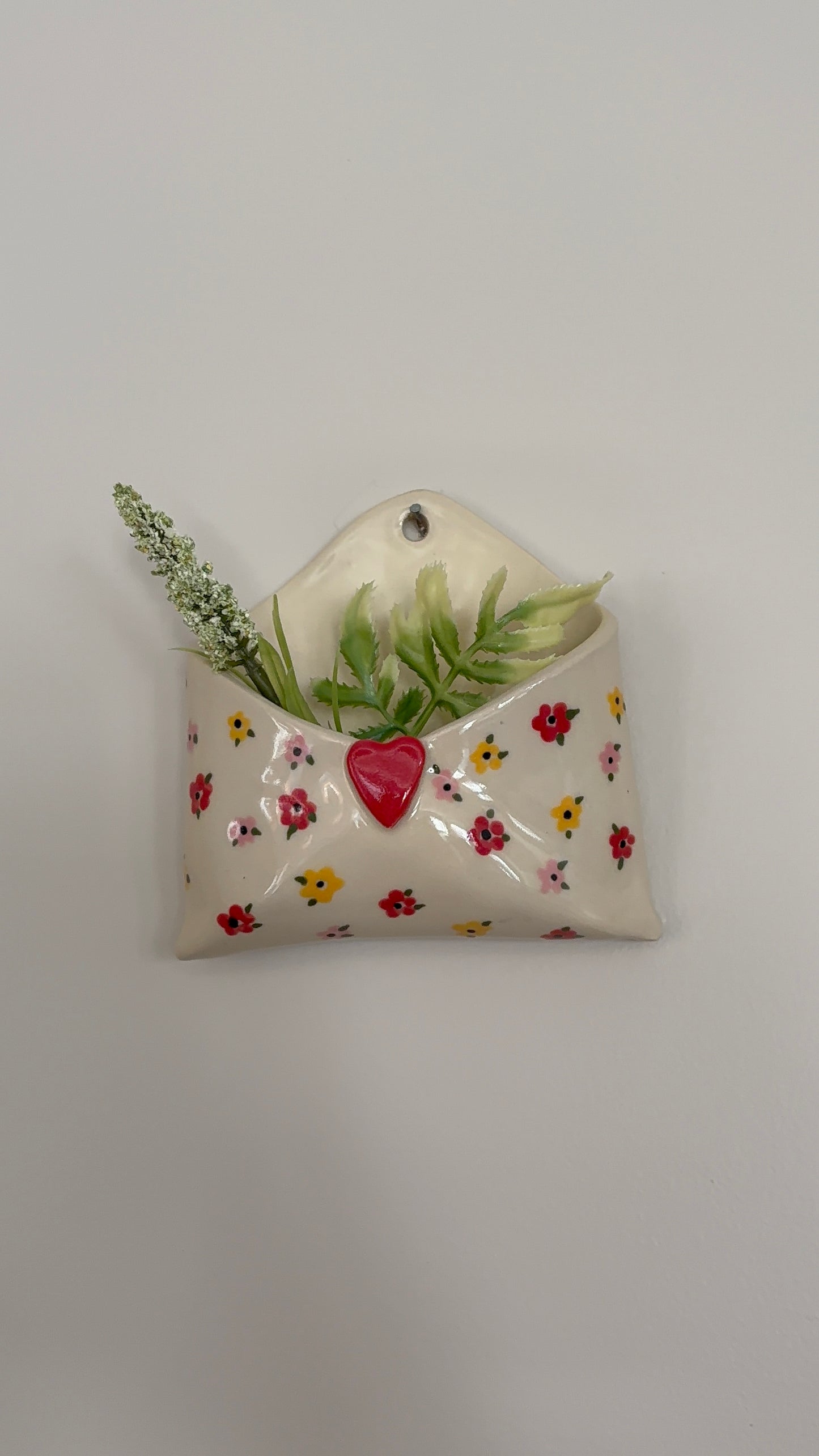 Pink Bows Ceramic Wall Envelope