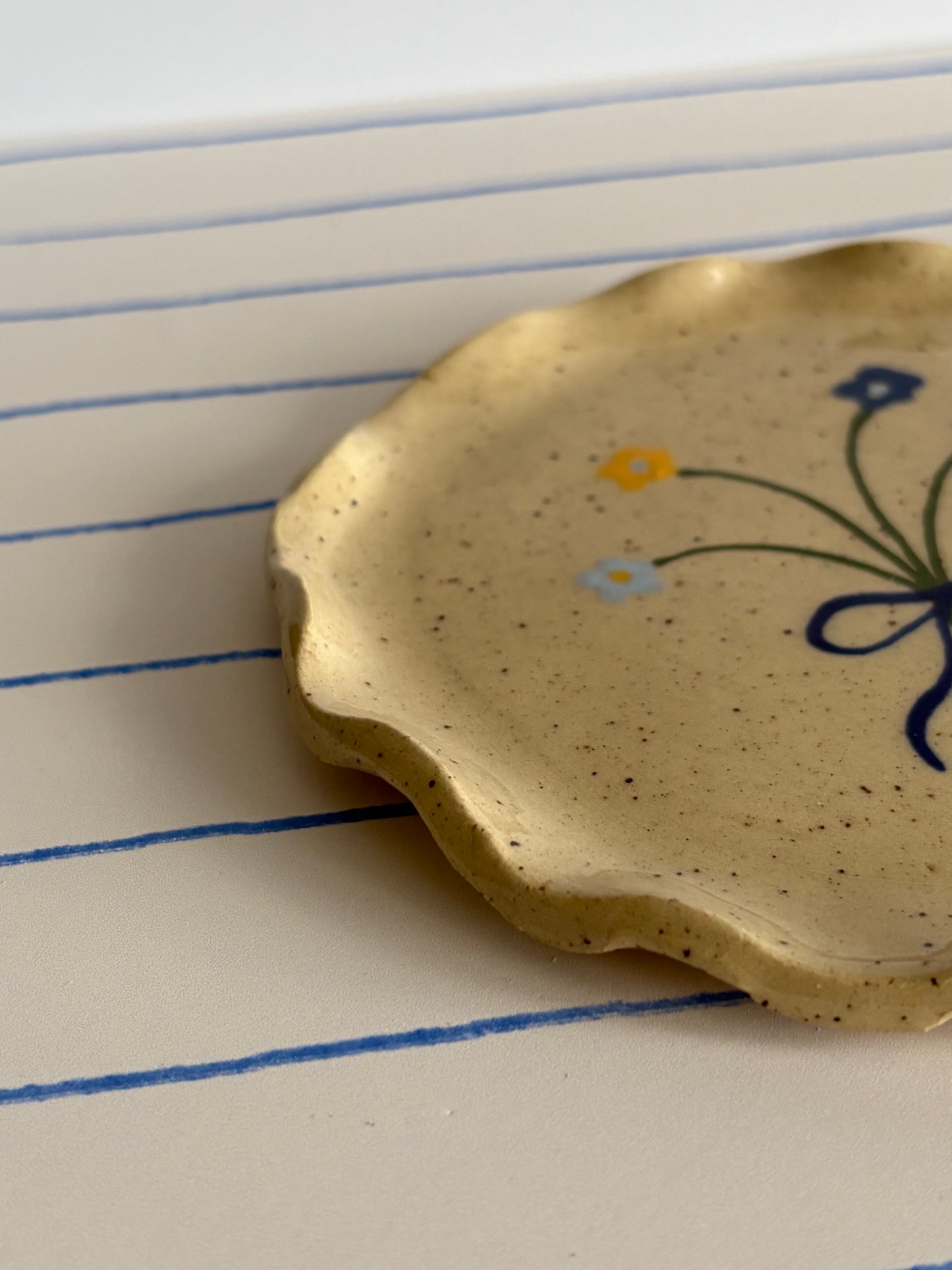 Blue Bouquet Jewelry Dish