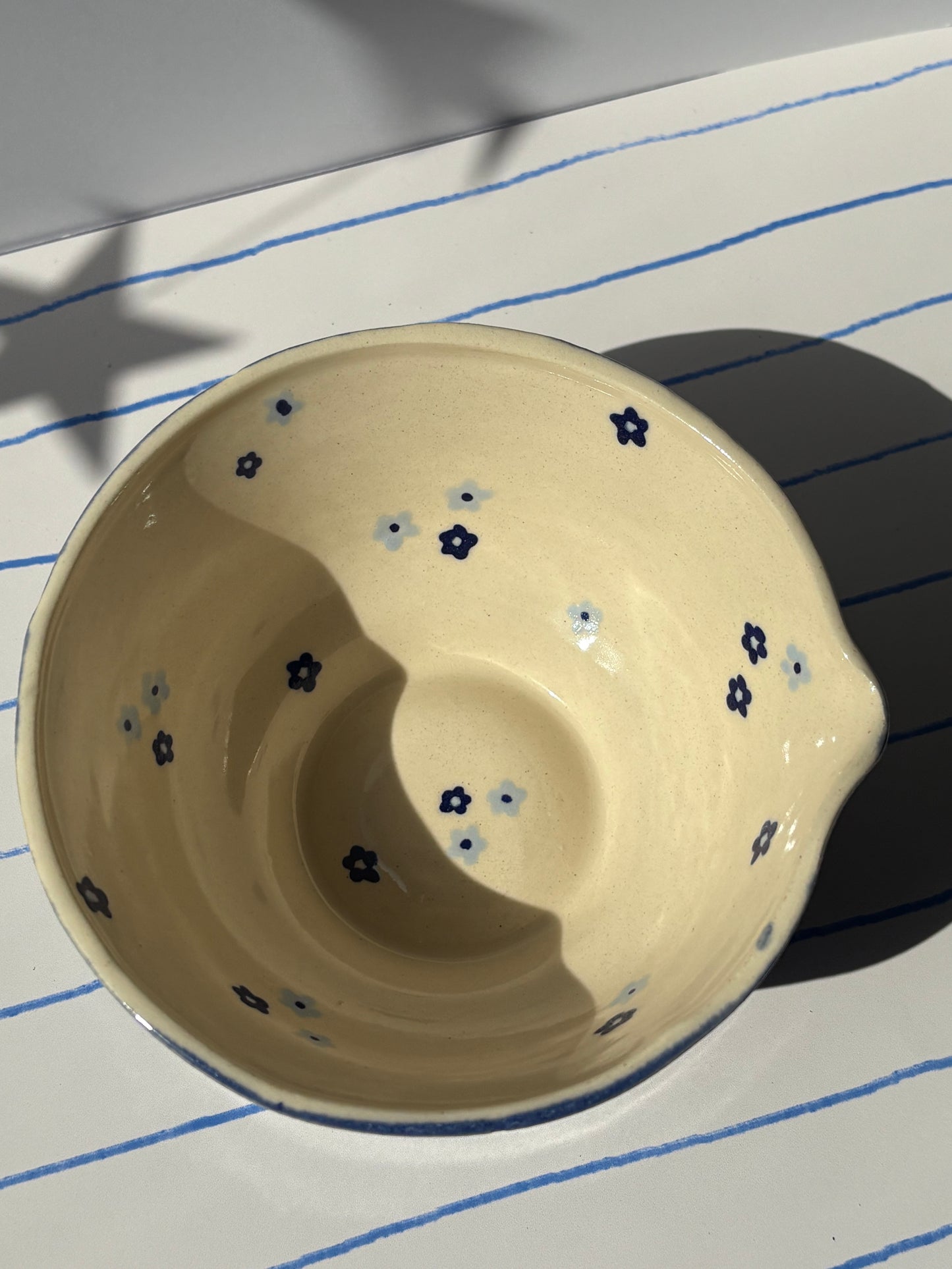 Dainty Blue Flowers Matcha Bowl