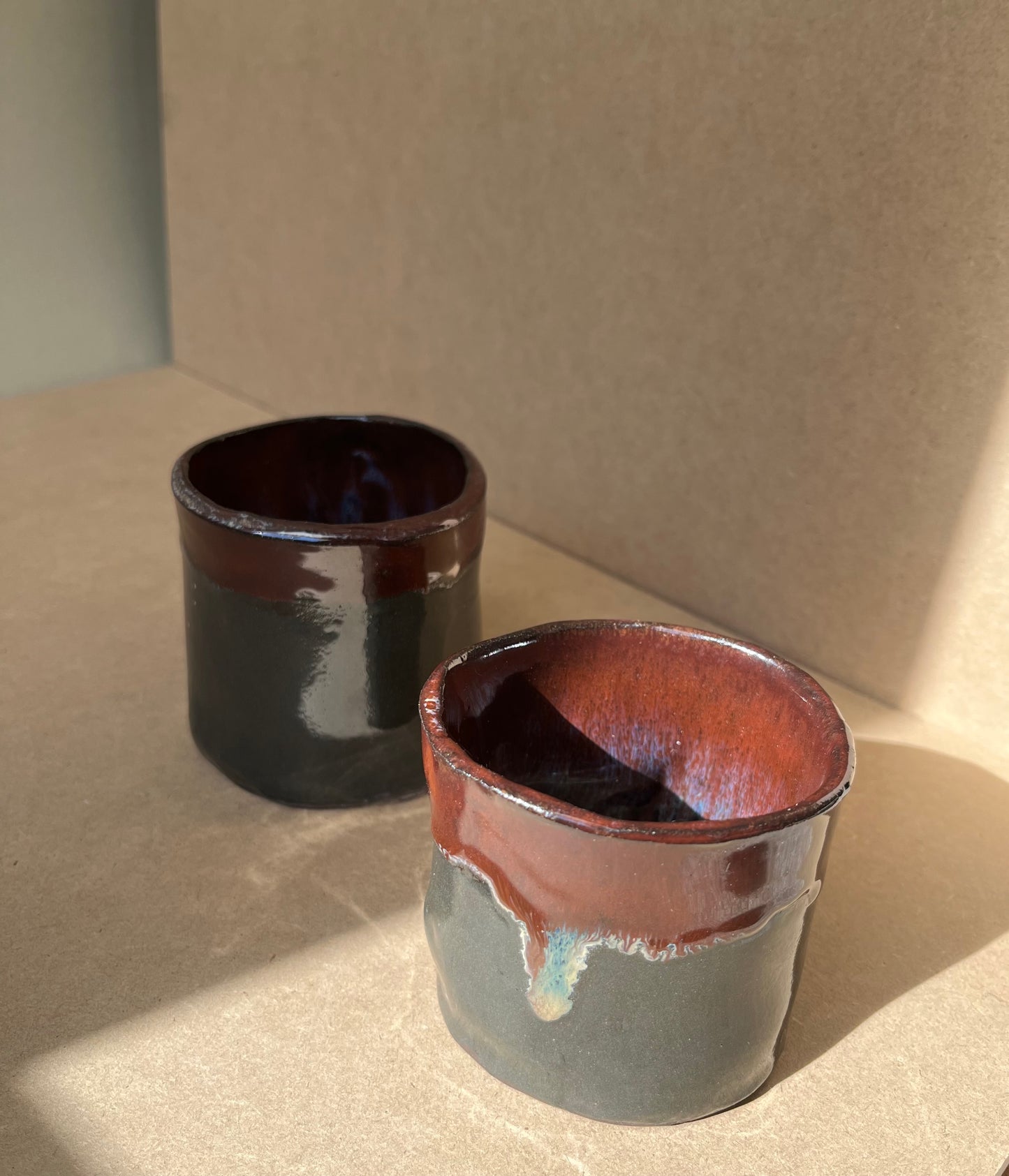 Rustic Handmade Thumbprint Cup Set