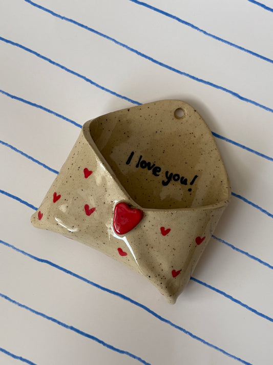 I Love You Ceramic Wall Envelope