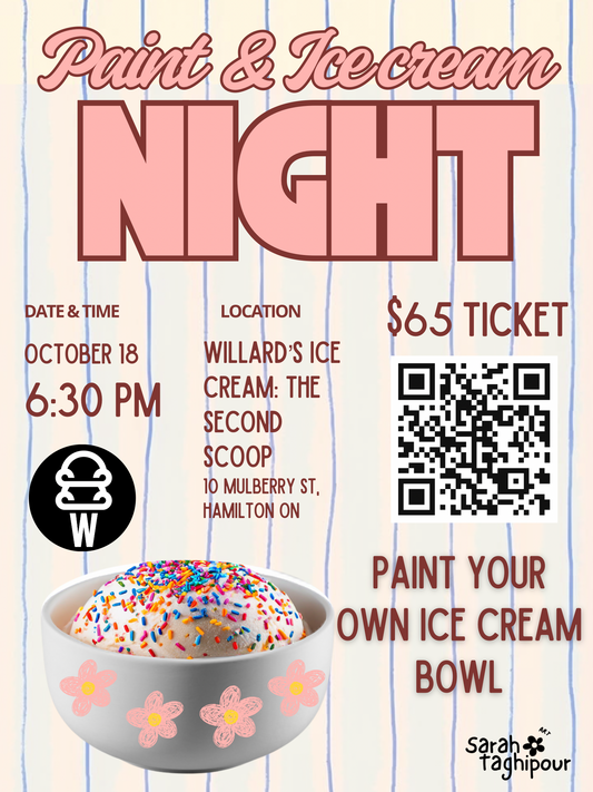 Paint & Ice Cream Night at Willard’s (OCTOBER)