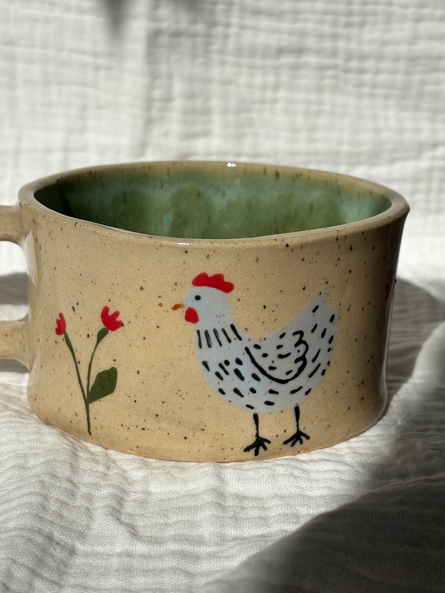 Chicken & Florals Mug