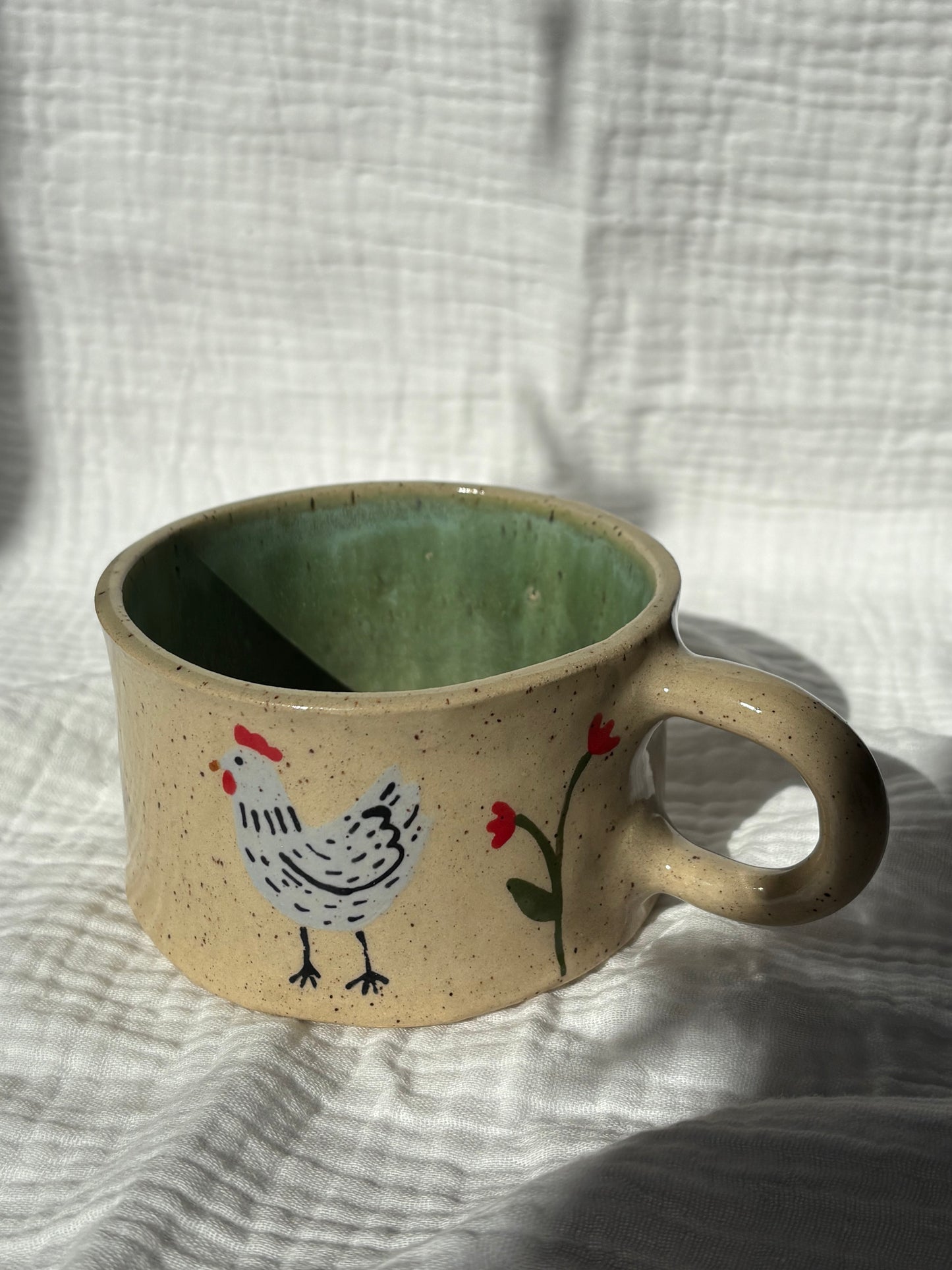 Chicken & Florals Mug