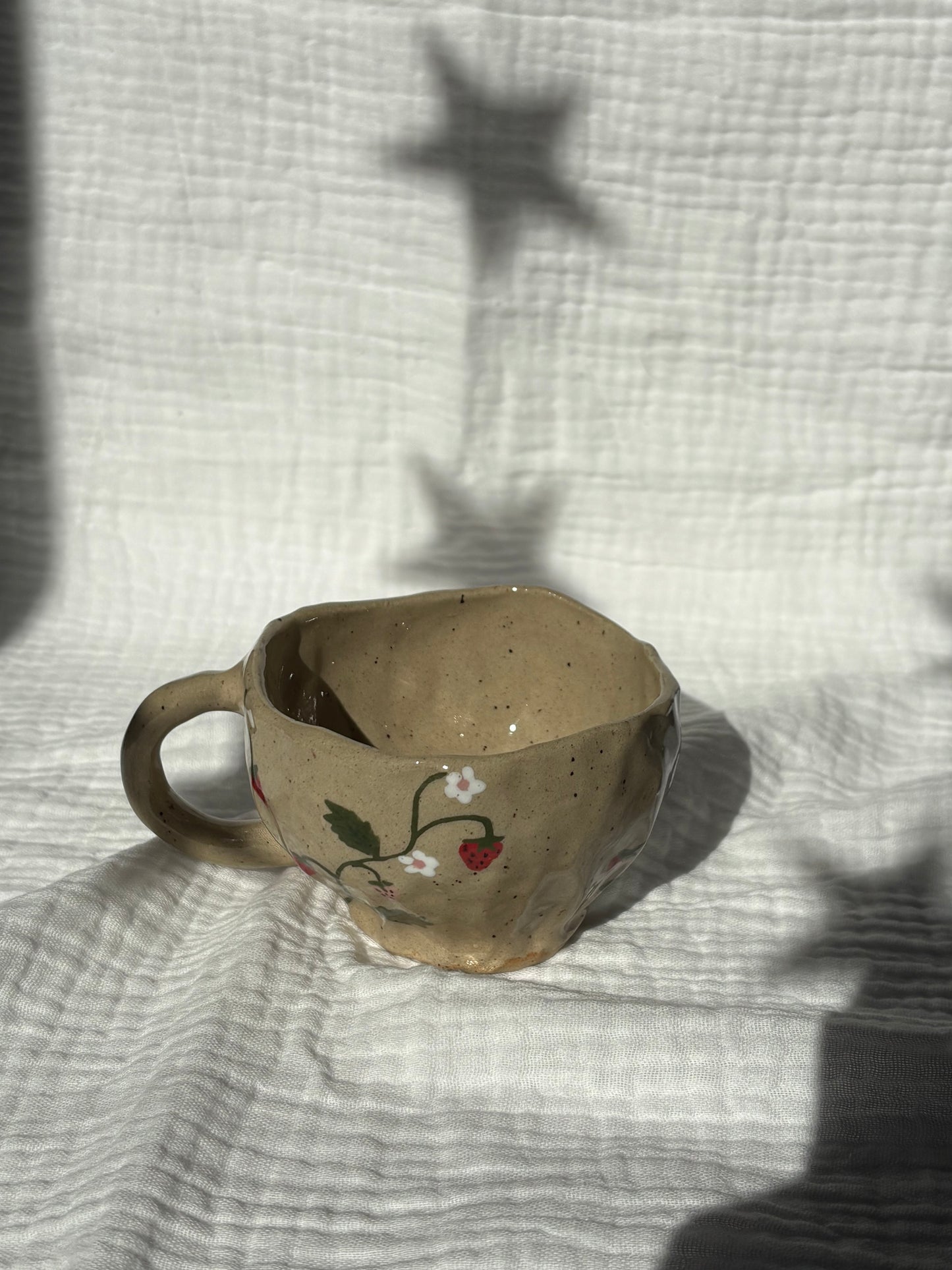 Strawberry Bloom Mug (Pinch Pot)