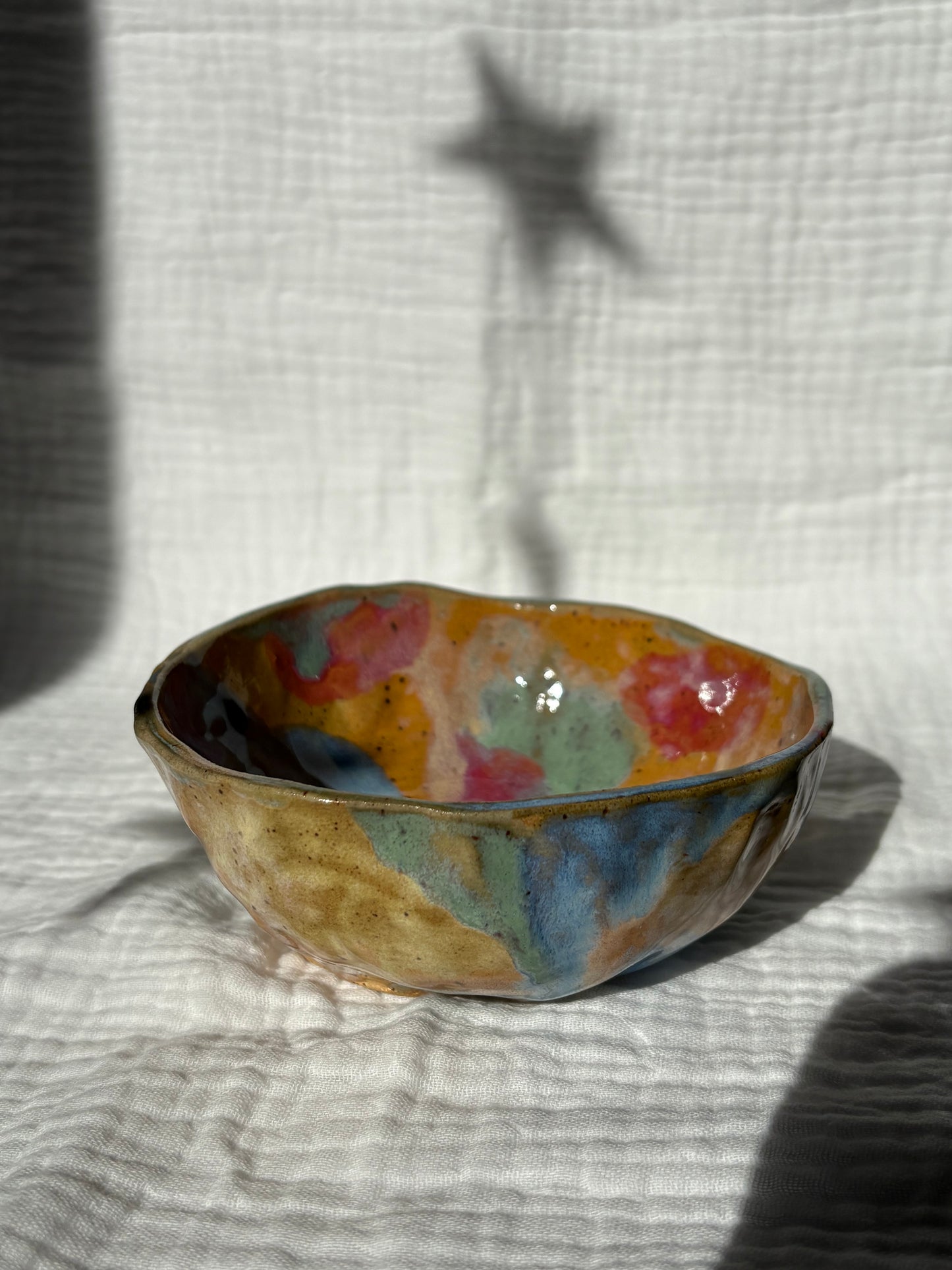 Handmade Rainbow Sherbert Bowl