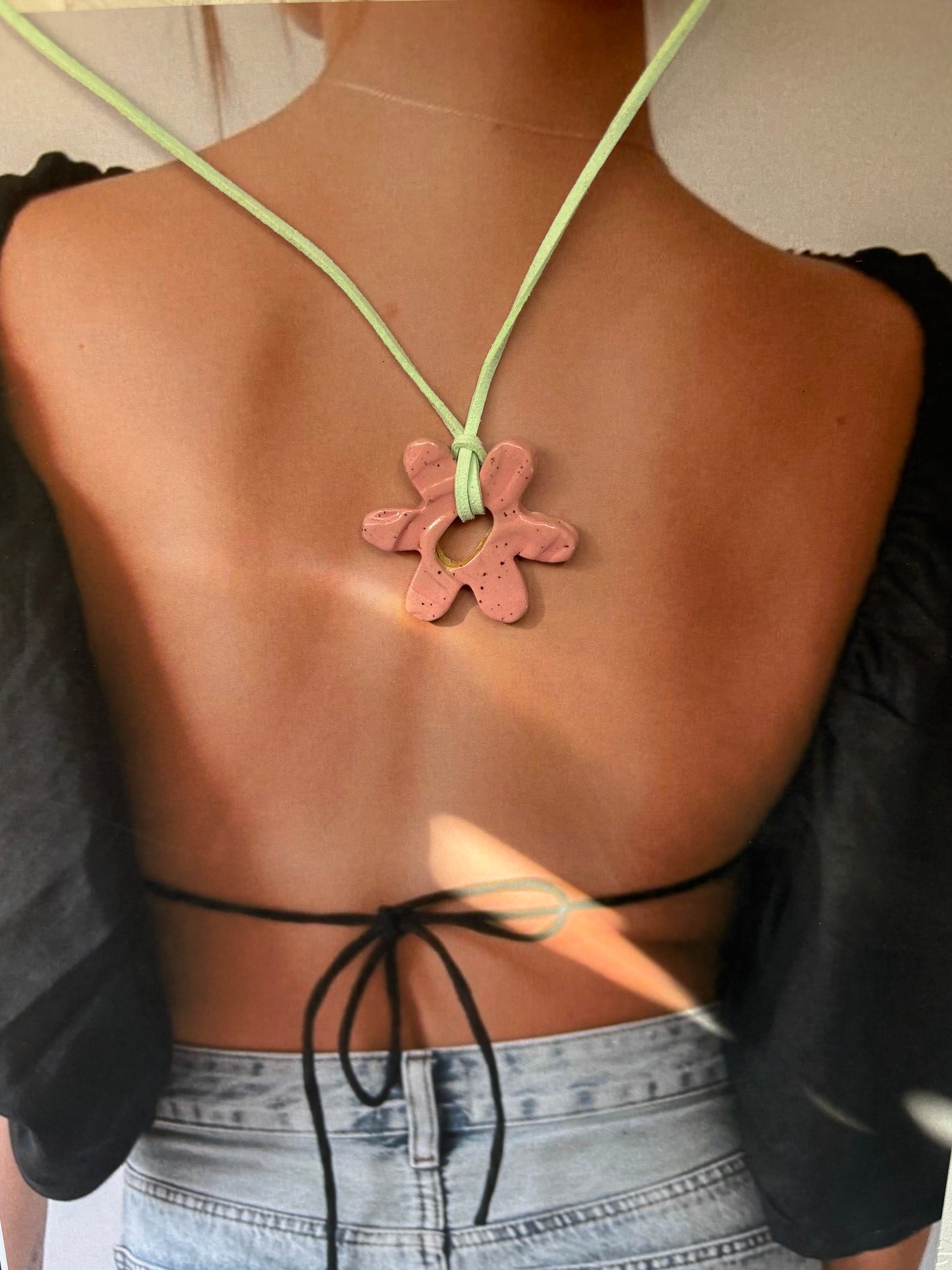 Baby Pink Flower Necklace