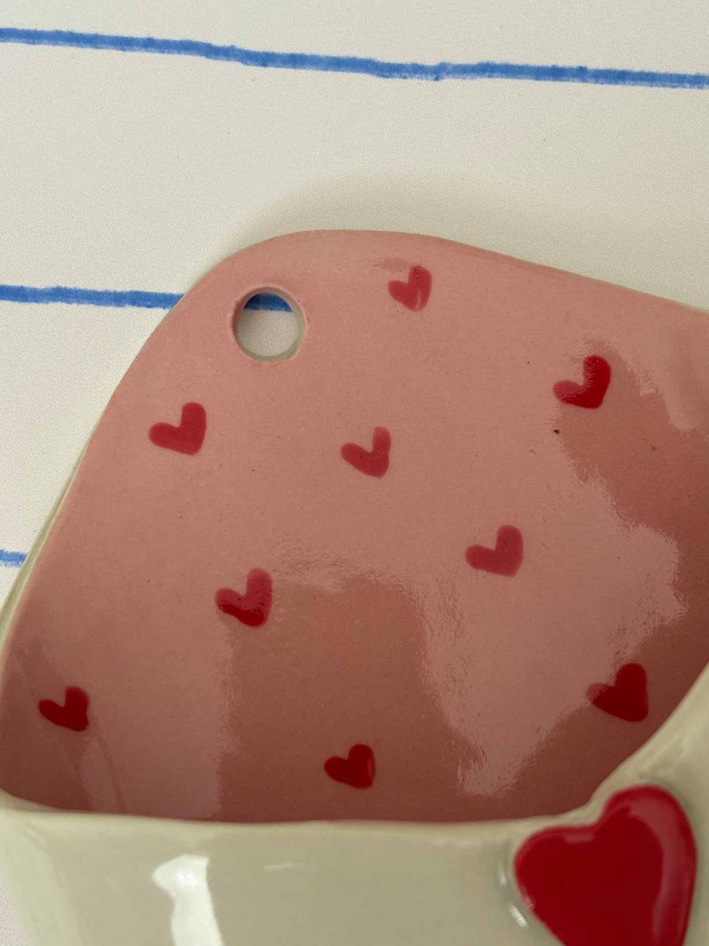 Pink Bows Ceramic Wall Envelope