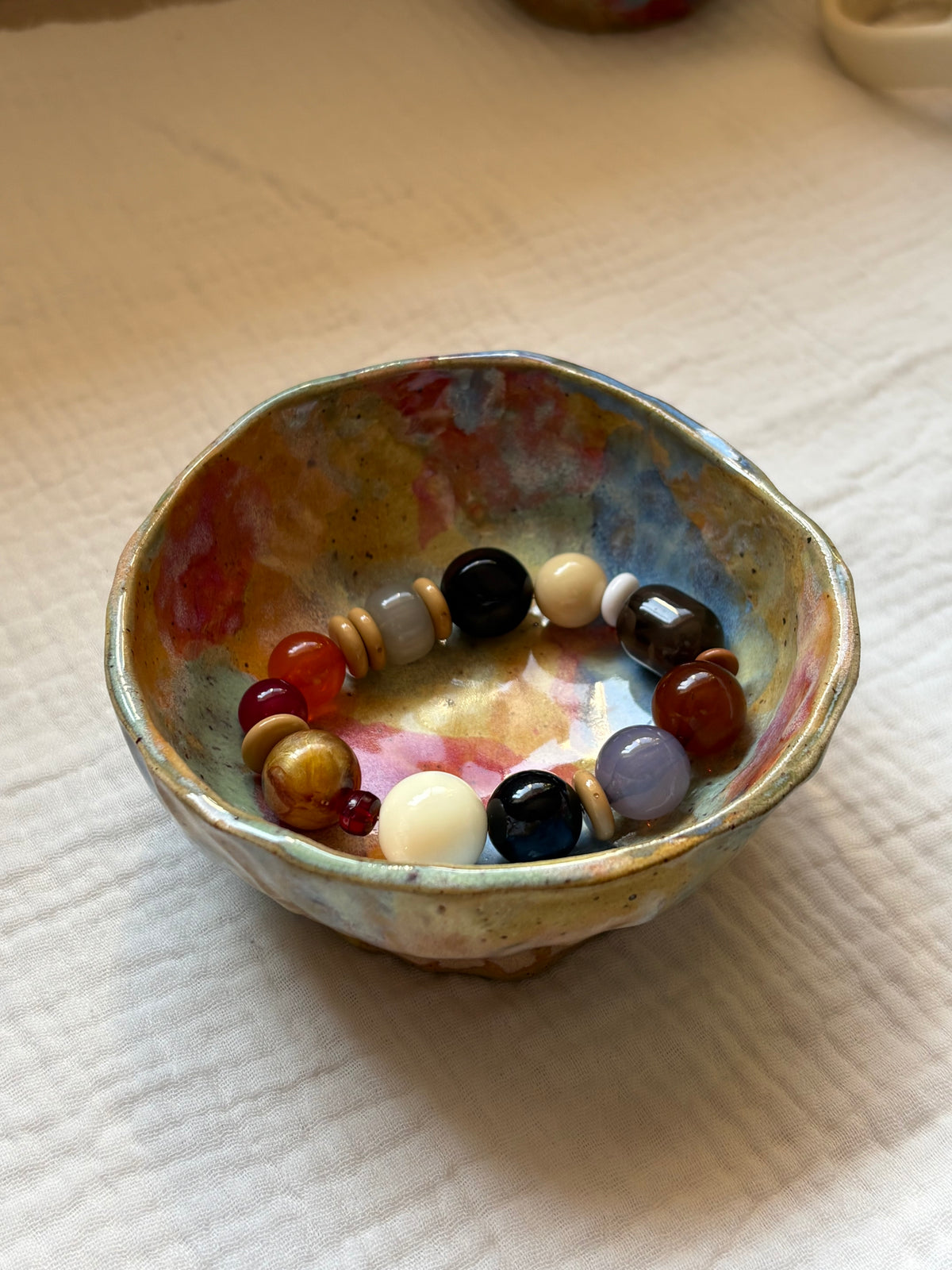 Handmade Rainbow Sherbert Bowl