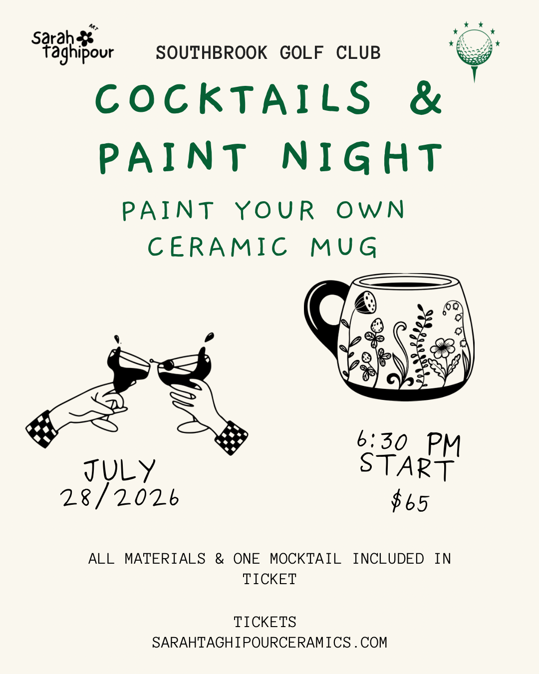 Cocktails & Painting At Southbrook Golf Club