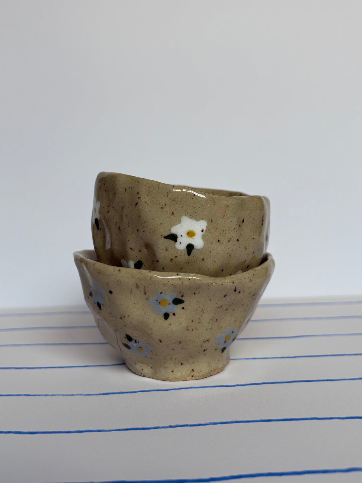 Speckled Blue Flower Espresso Cup