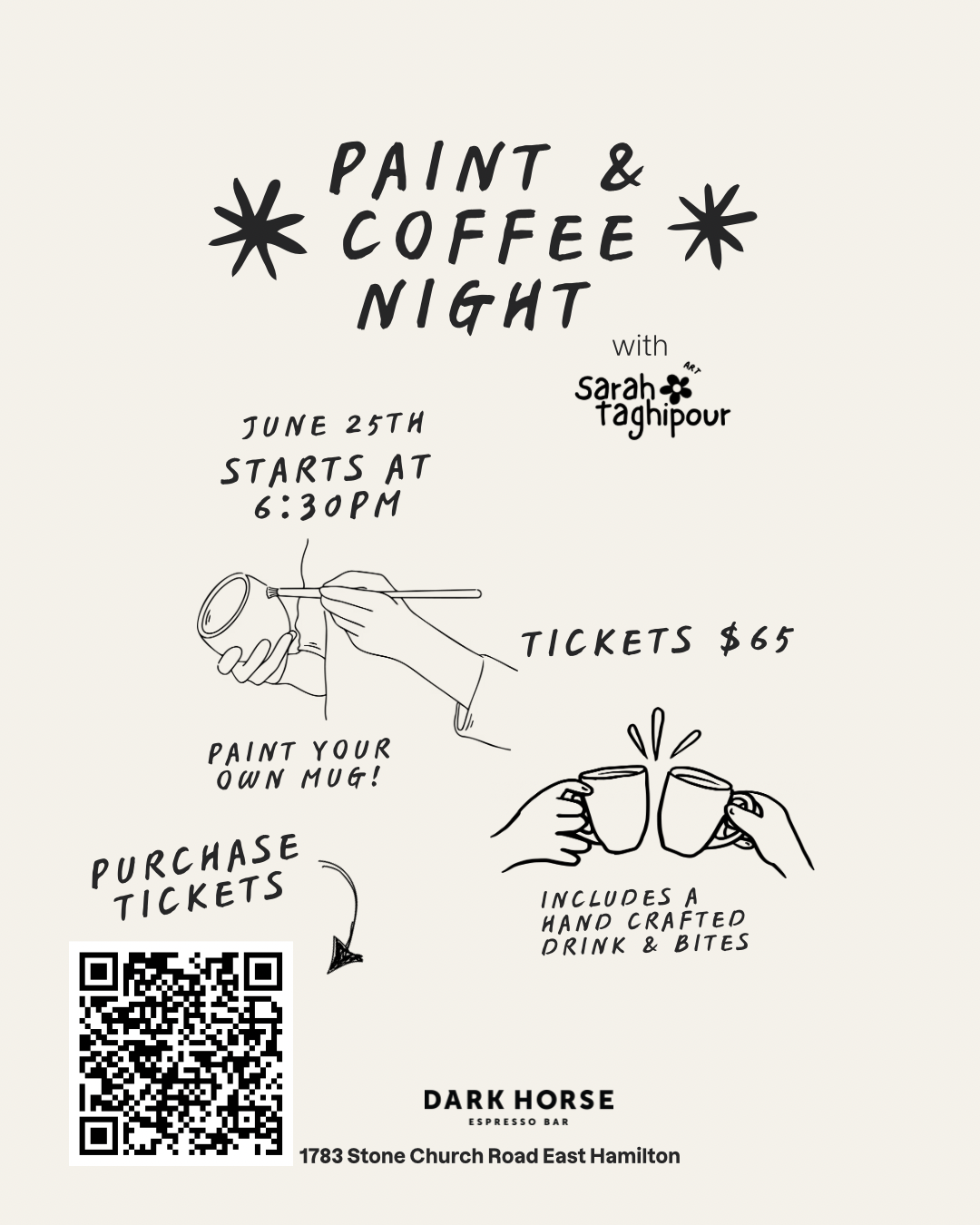Paint & Coffee Night at Dark Horse Espresso Bar